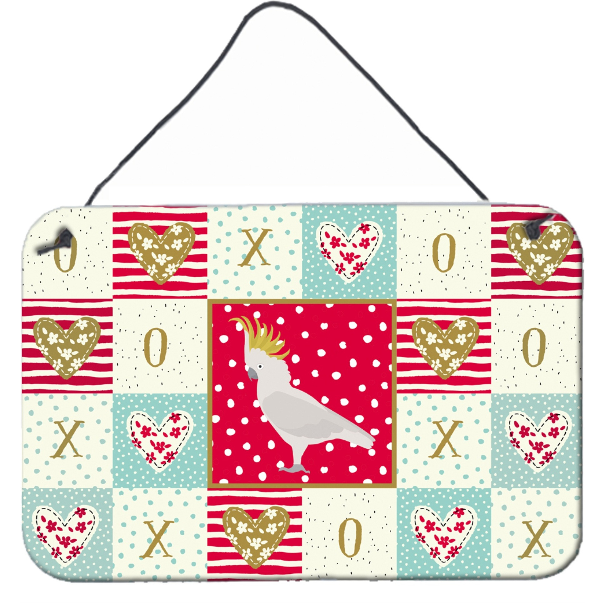 &quotCaroline's Treasures Cockatoo Love Door Hanging Prints wall-decor, Multicolor"