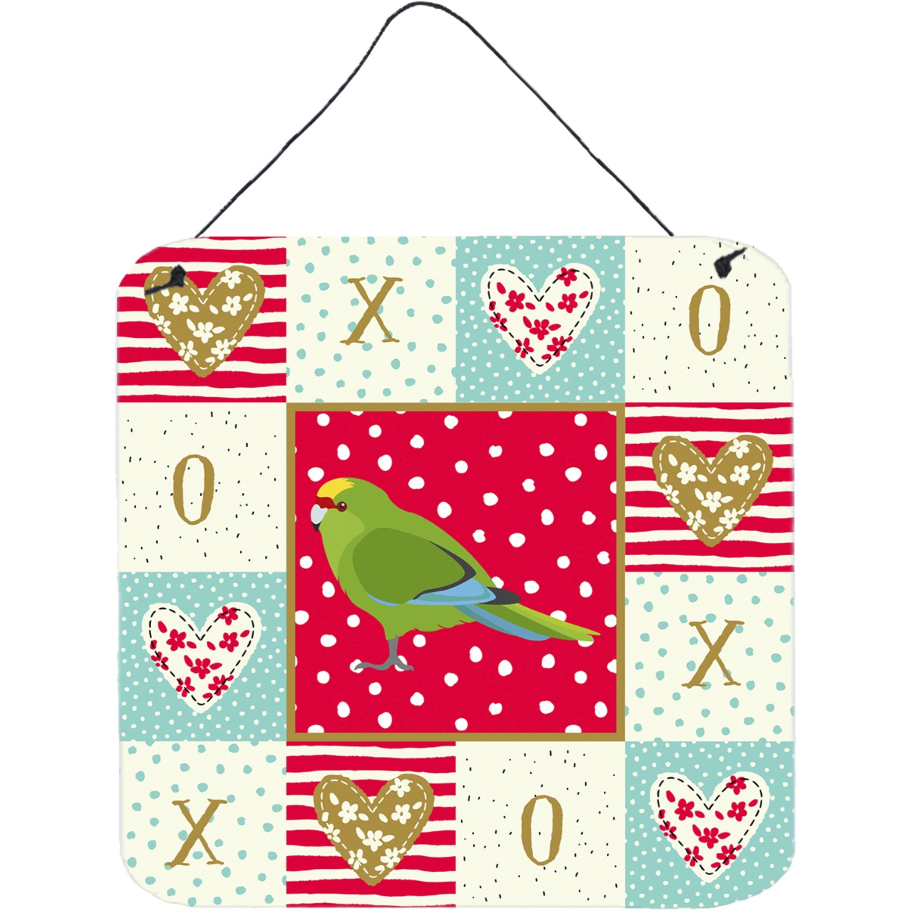&quotCaroline's Treasures New Zealand Parakeet Love Door Hanging Prints wall-decor, Multicolor"