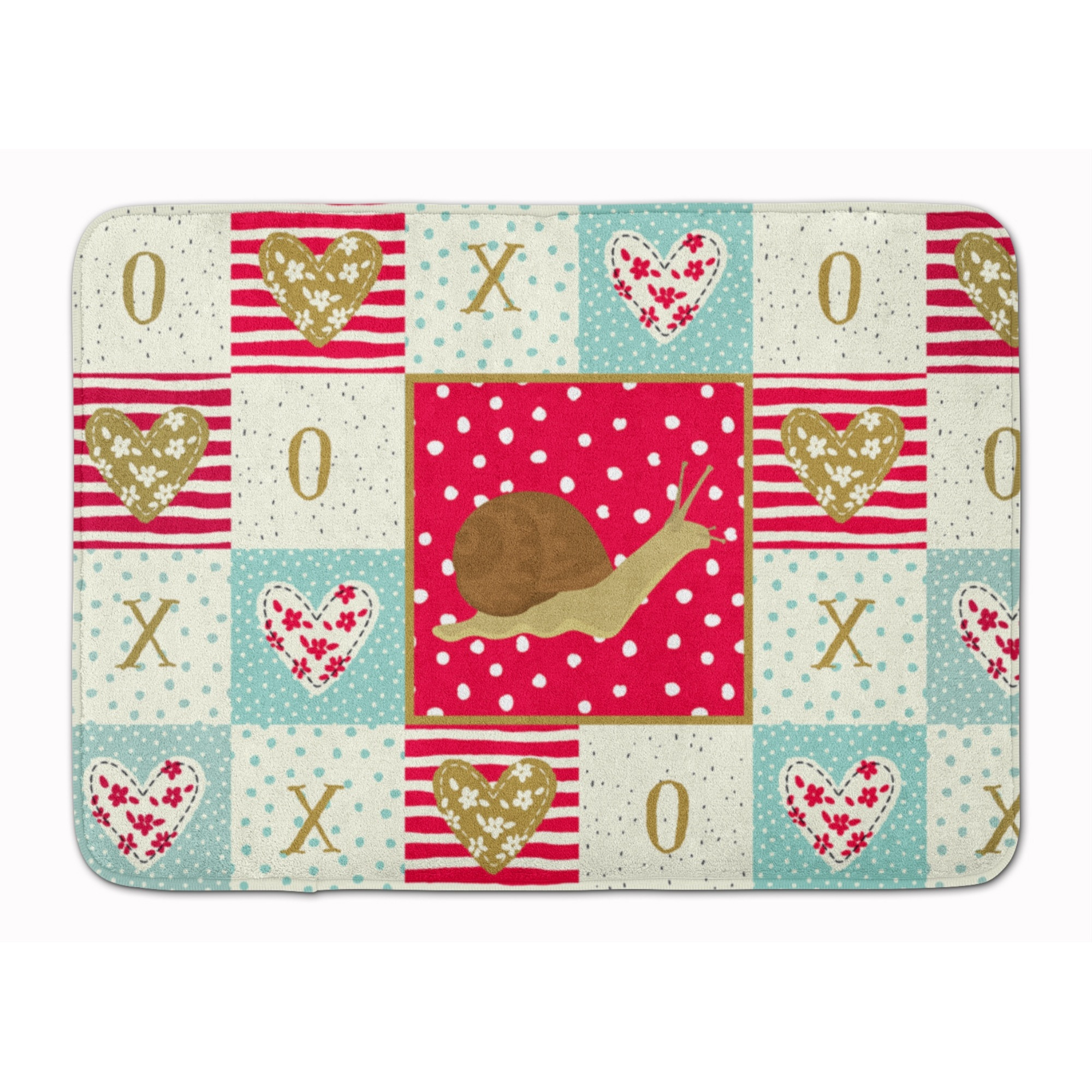 &quotCaroline's Treasures Garden Snail Machine Washable Memory Foam Mat doormats, Multicolor"