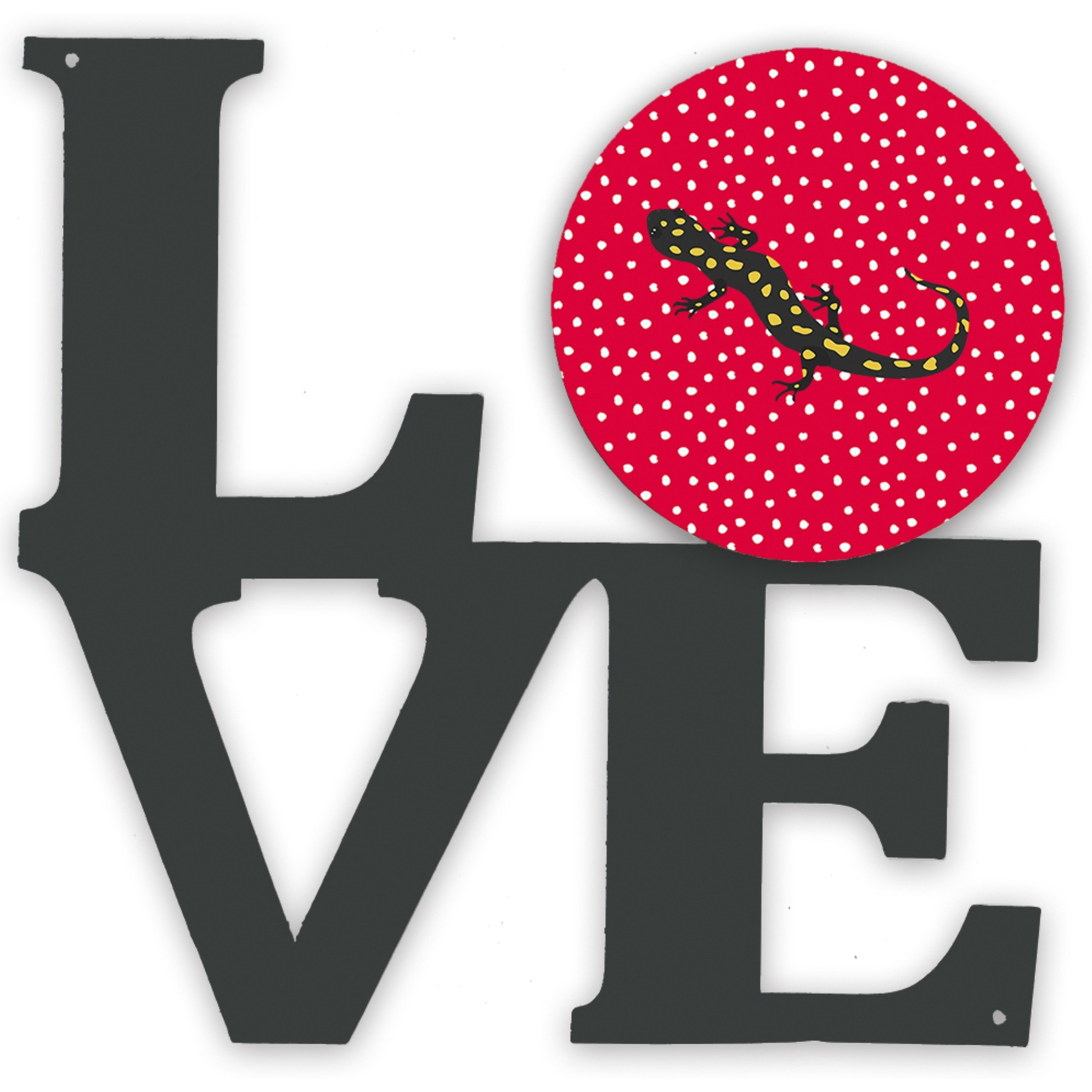 &quotCaroline's Treasures Salamander Metal Artwork Love wall-decor, Multicolor"