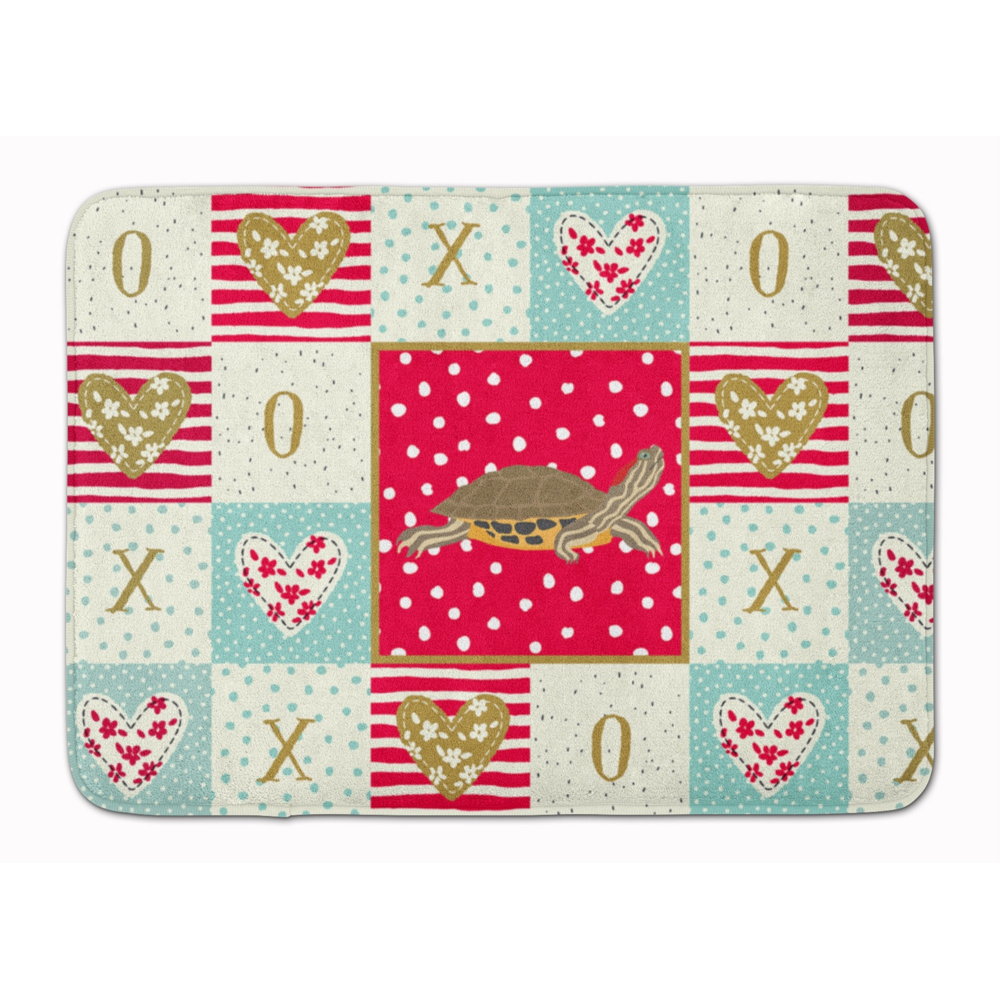 &quotCaroline's Treasures Pond Slider Turtle Machine Washable Memory Foam Mat doormats, Multicolor"