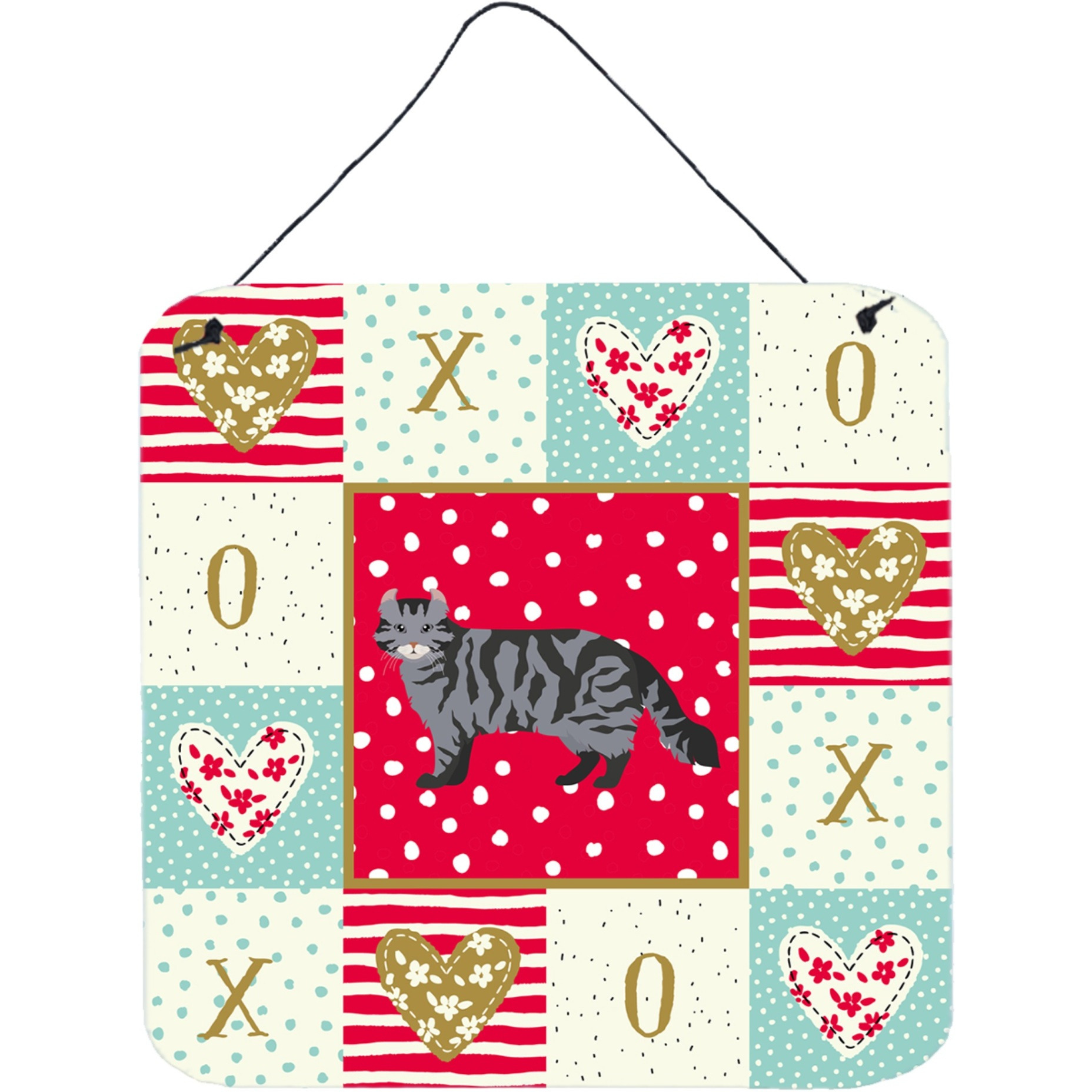 &quotCaroline's Treasures American Curl 1 Cat Love Door Hanging Prints wall-decor, Multicolor"