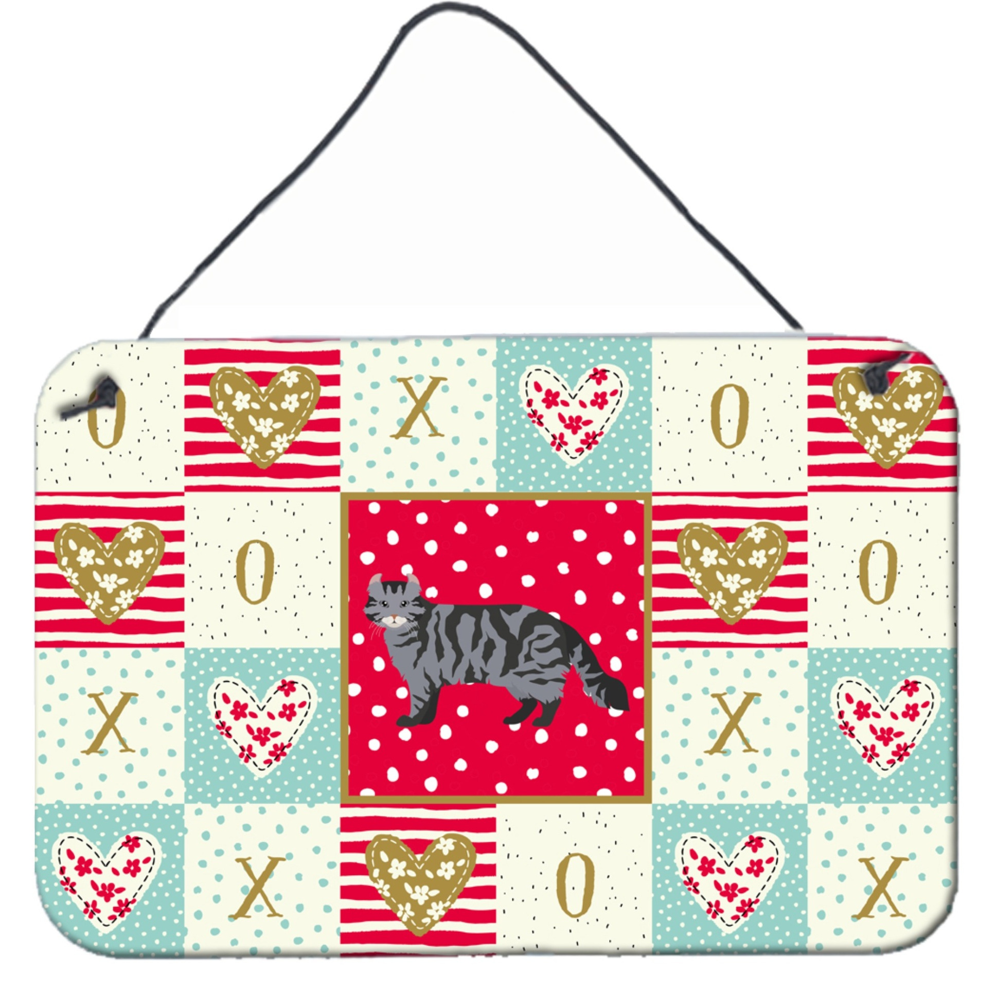 &quotCaroline's Treasures American Curl 1 Cat Love Door Hanging Prints wall-decor, Multicolor"