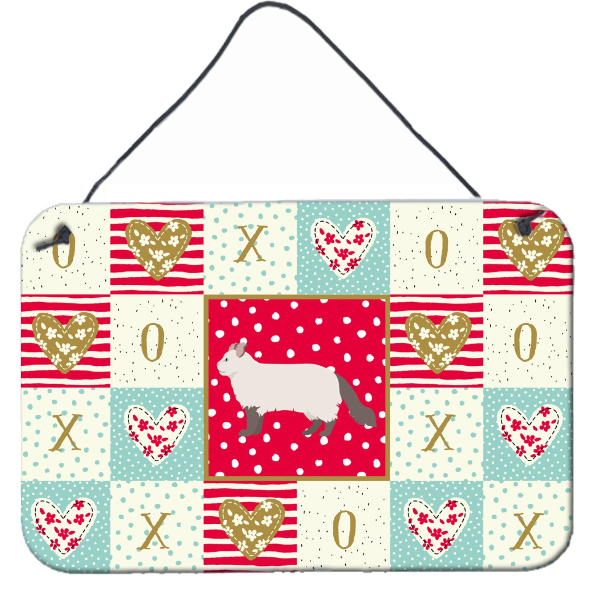 &quotCaroline's Treasures American Curl 2 Cat Love Door Hanging Prints wall-decor, Multicolor"