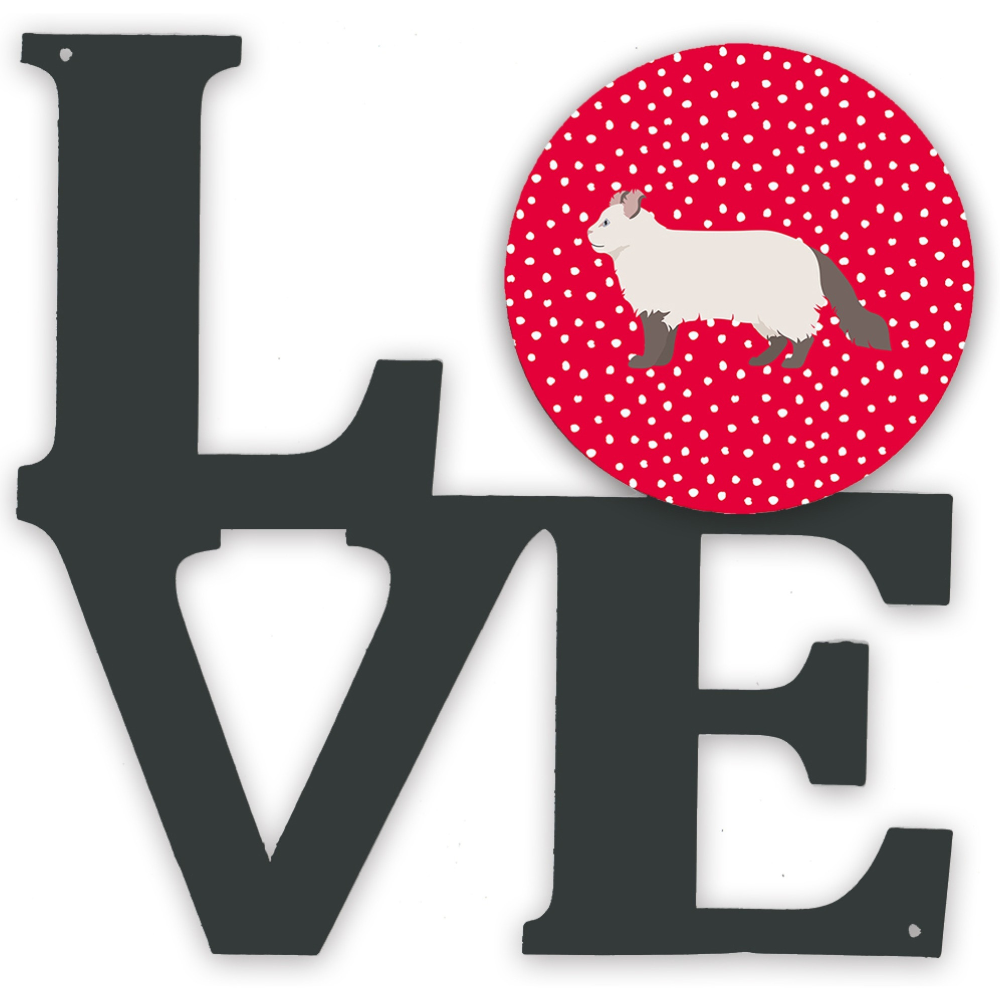 &quotCaroline's Treasures American Curl 2 Cat Metal Artwork Love wall-decor, Multicolor"