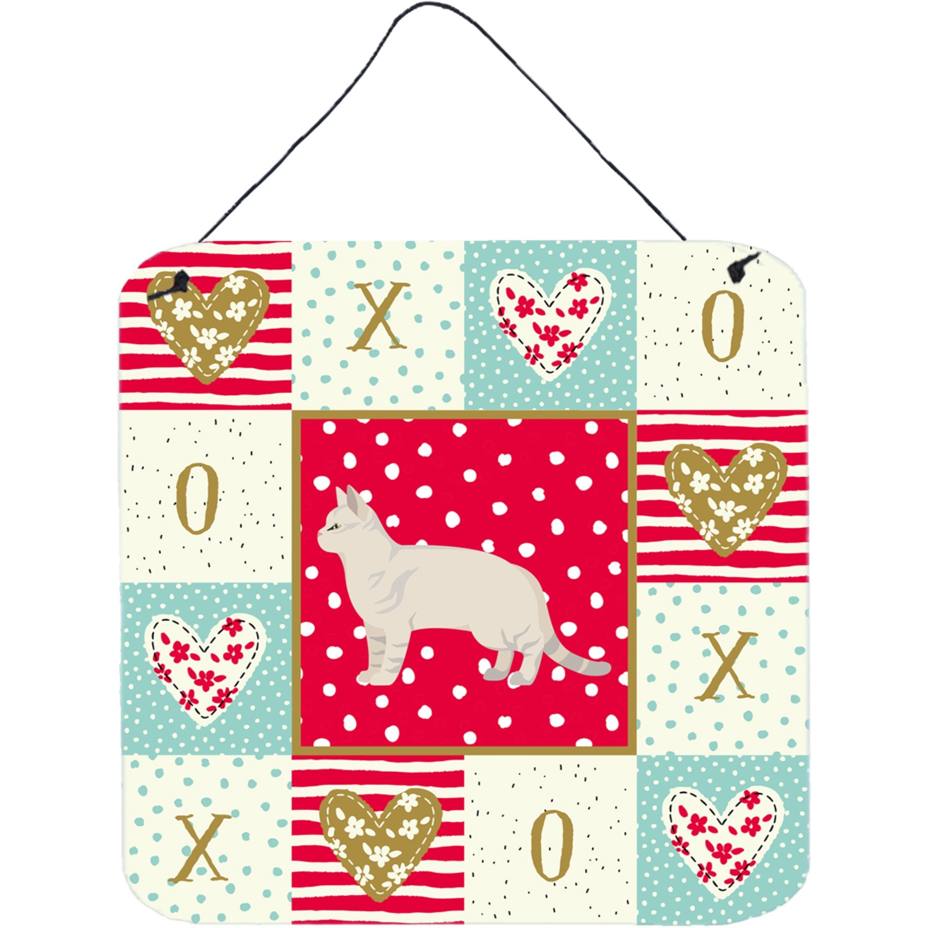 &quotCaroline's Treasures American Shorthair 2 Cat Love Door Hanging Prints wall-decor, Multicolor"