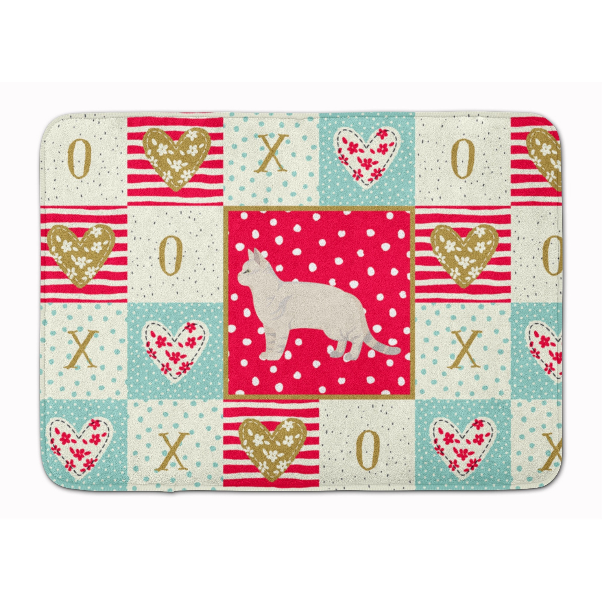 &quotCaroline's Treasures American Shorthair 2 Cat Love Machine Washable Memory Foam Mat doormats, Multicolor"