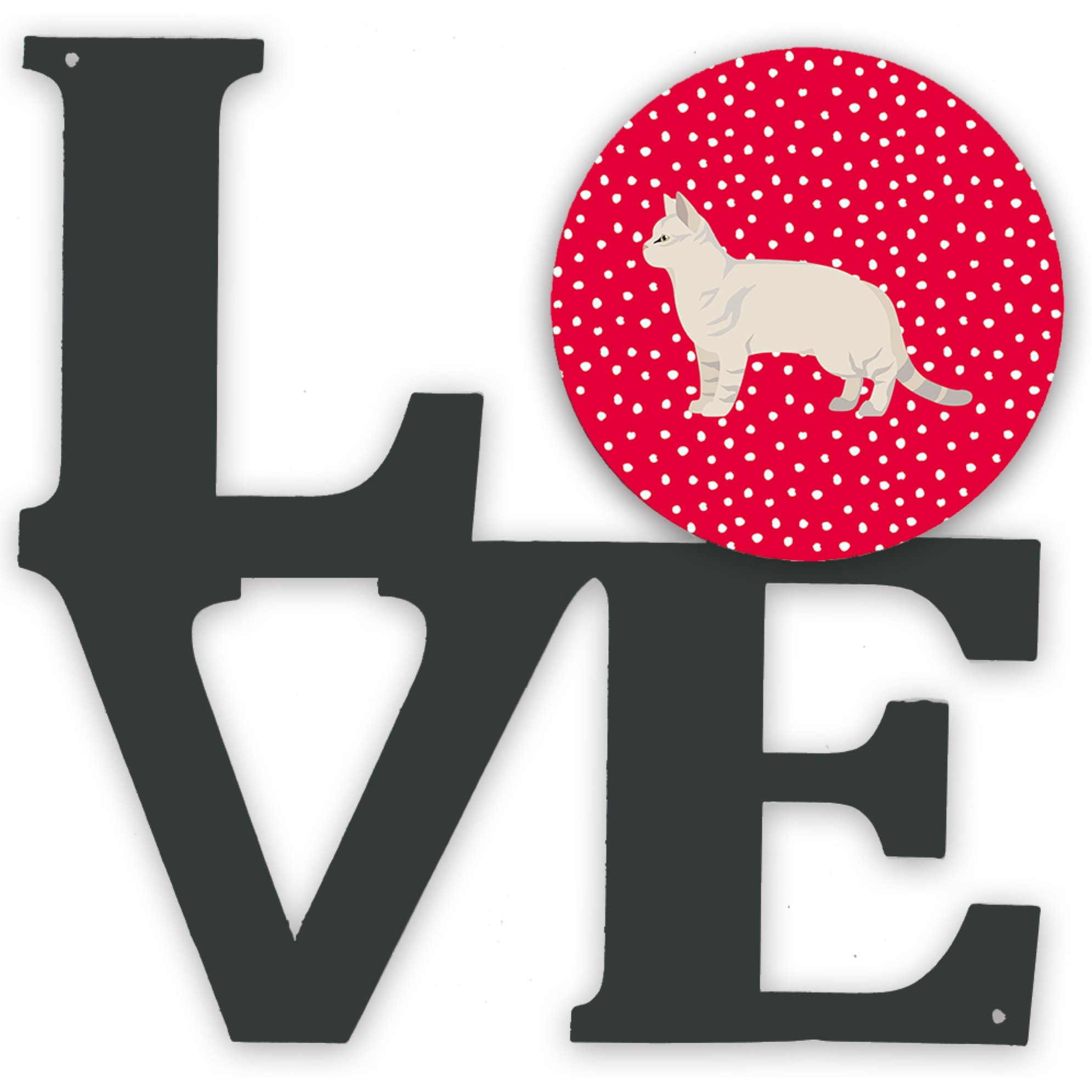 &quotCaroline's Treasures American Shorthair 2 Cat Metal Artwork Love wall-decor, Multicolor"