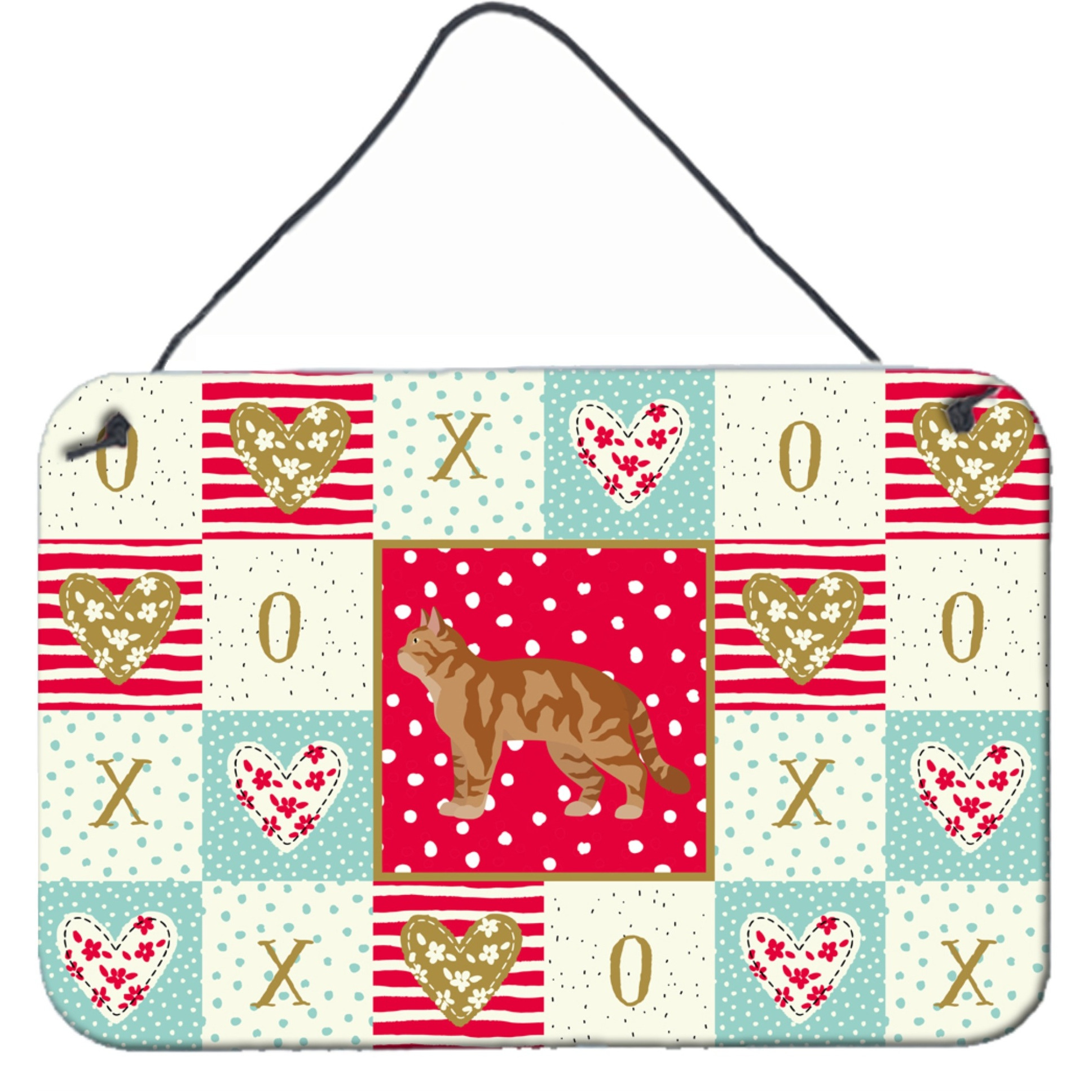 &quotCaroline's Treasures American Wirehair 2 Cat Love Door Hanging Prints wall-decor, Multicolor"