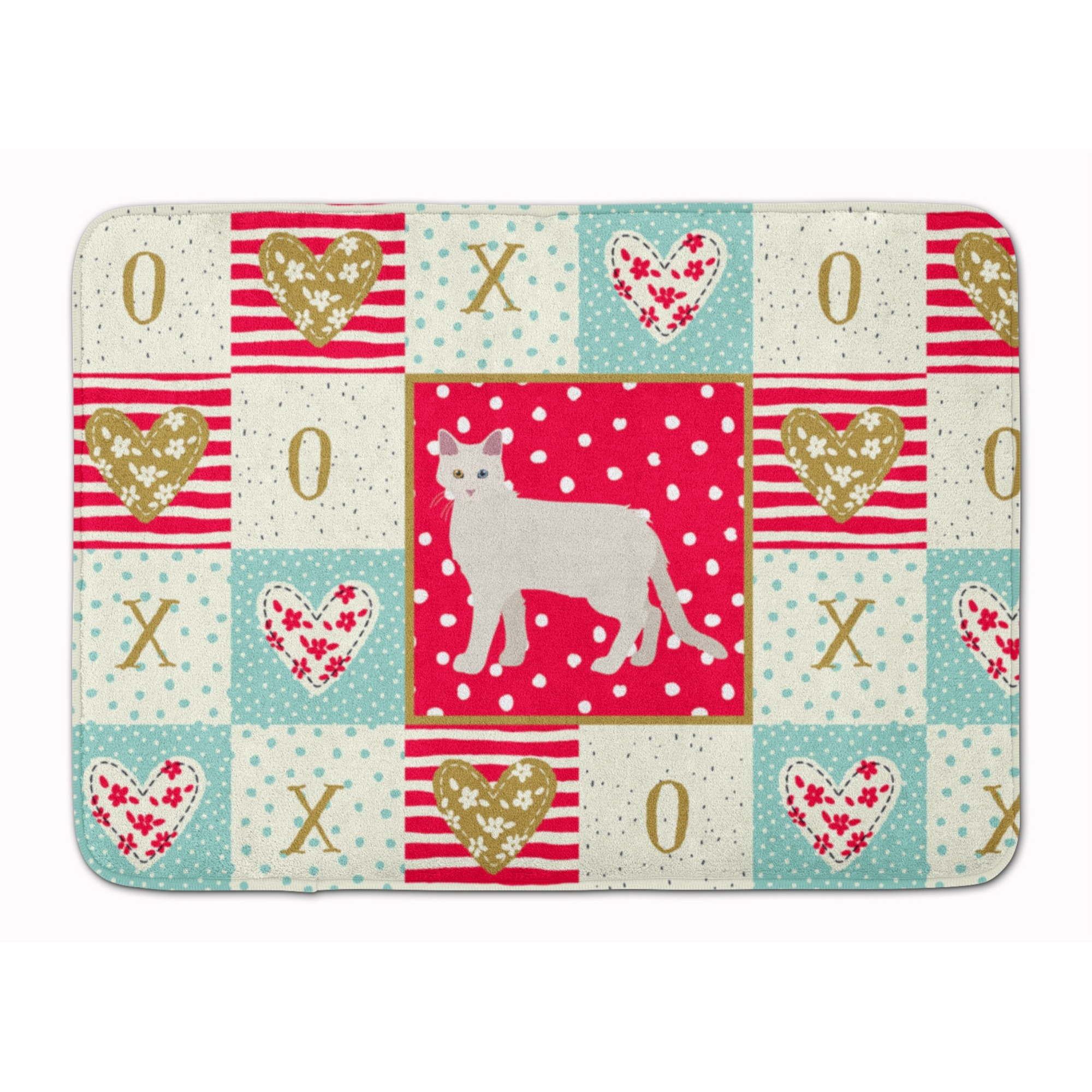 &quotCaroline's Treasures Aphrodite Giant 1 Cat Love Machine Washable Memory Foam Mat doormats, Multicolor"