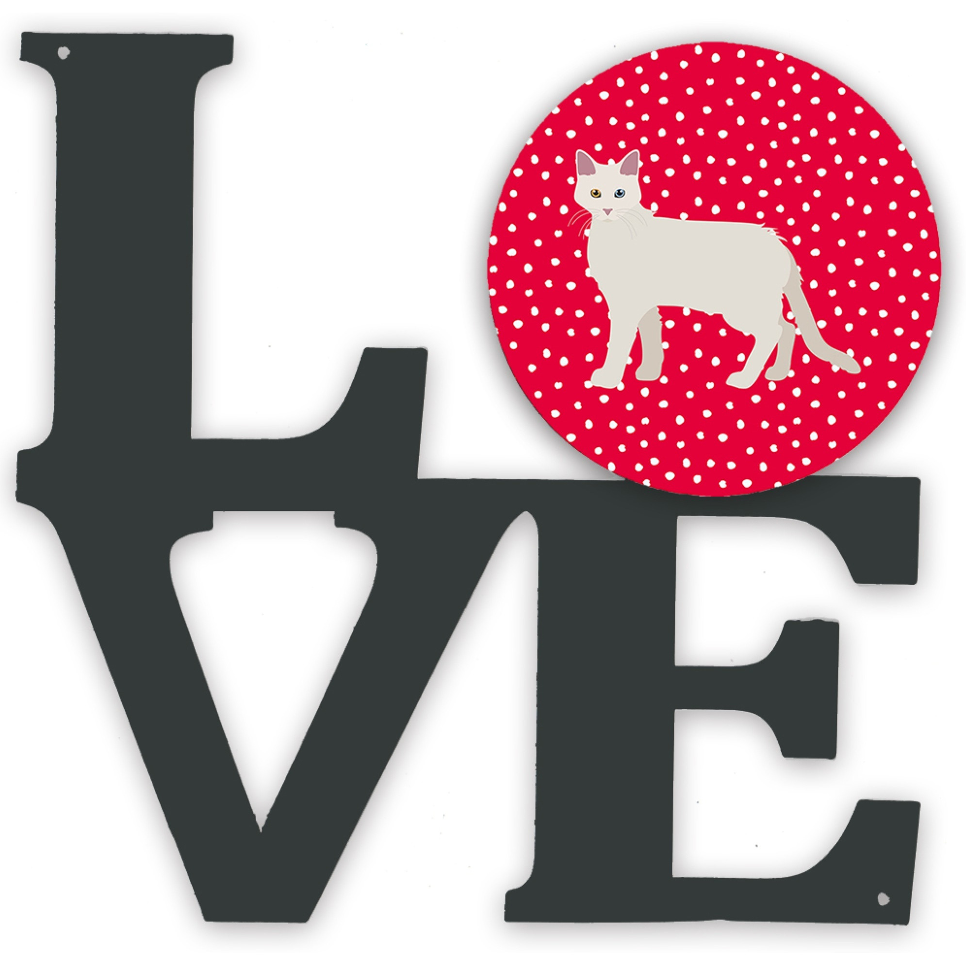 &quotCaroline's Treasures Aphrodite Giant 1 Cat Metal Artwork Love wall-decor, Multicolor"