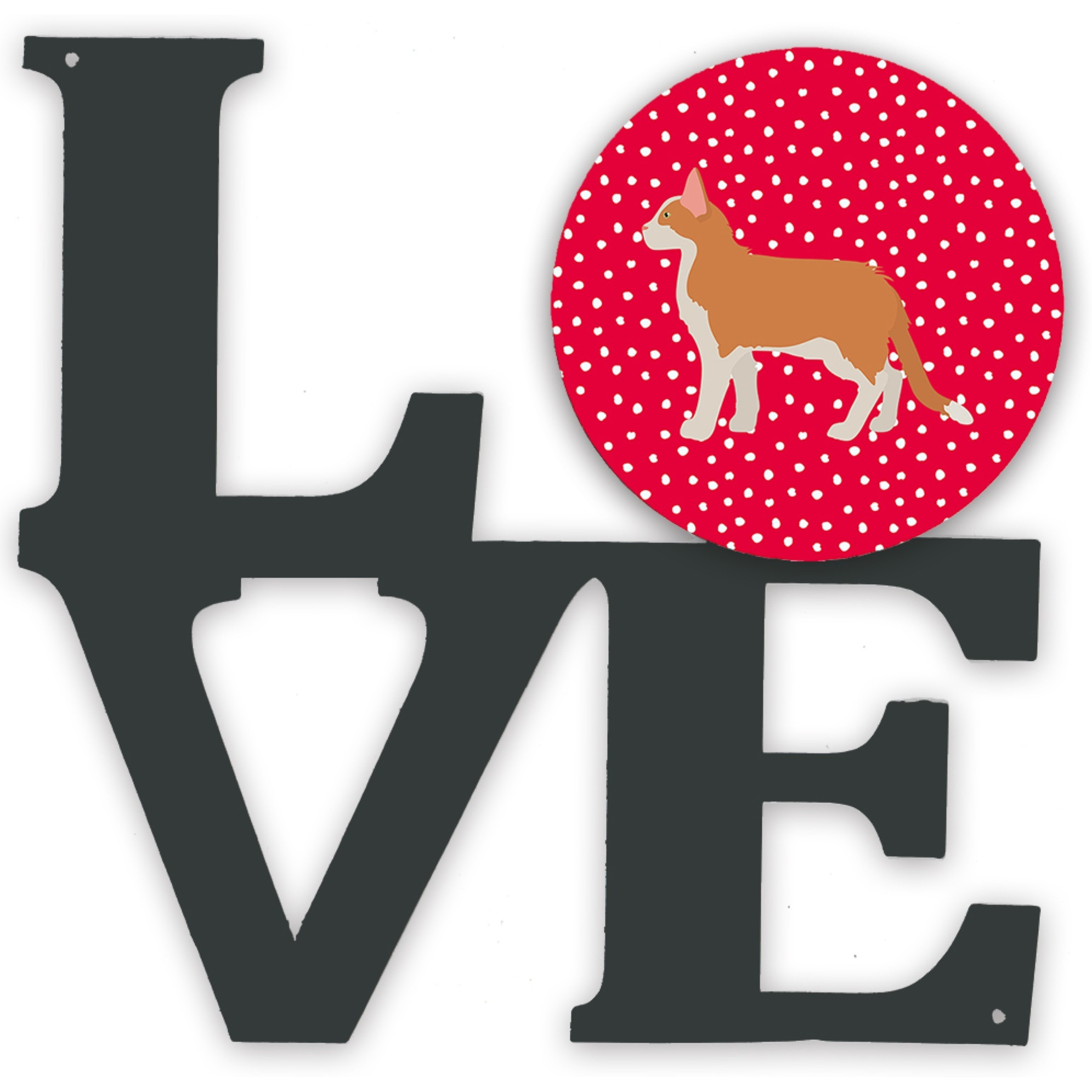 &quotCaroline's Treasures Aphrodite Giant 2 Cat Metal Artwork Love wall-decor, Multicolor"