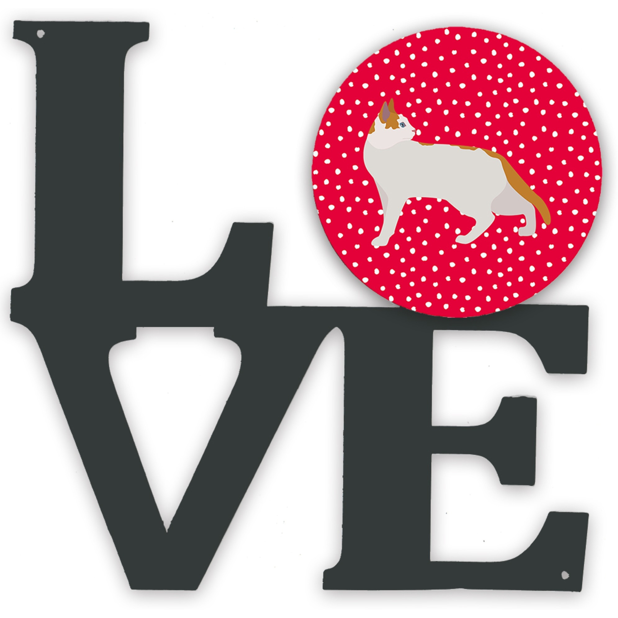 &quotCaroline's Treasures Arabian Mau Cat Metal Artwork Love wall-decor, Multicolor"
