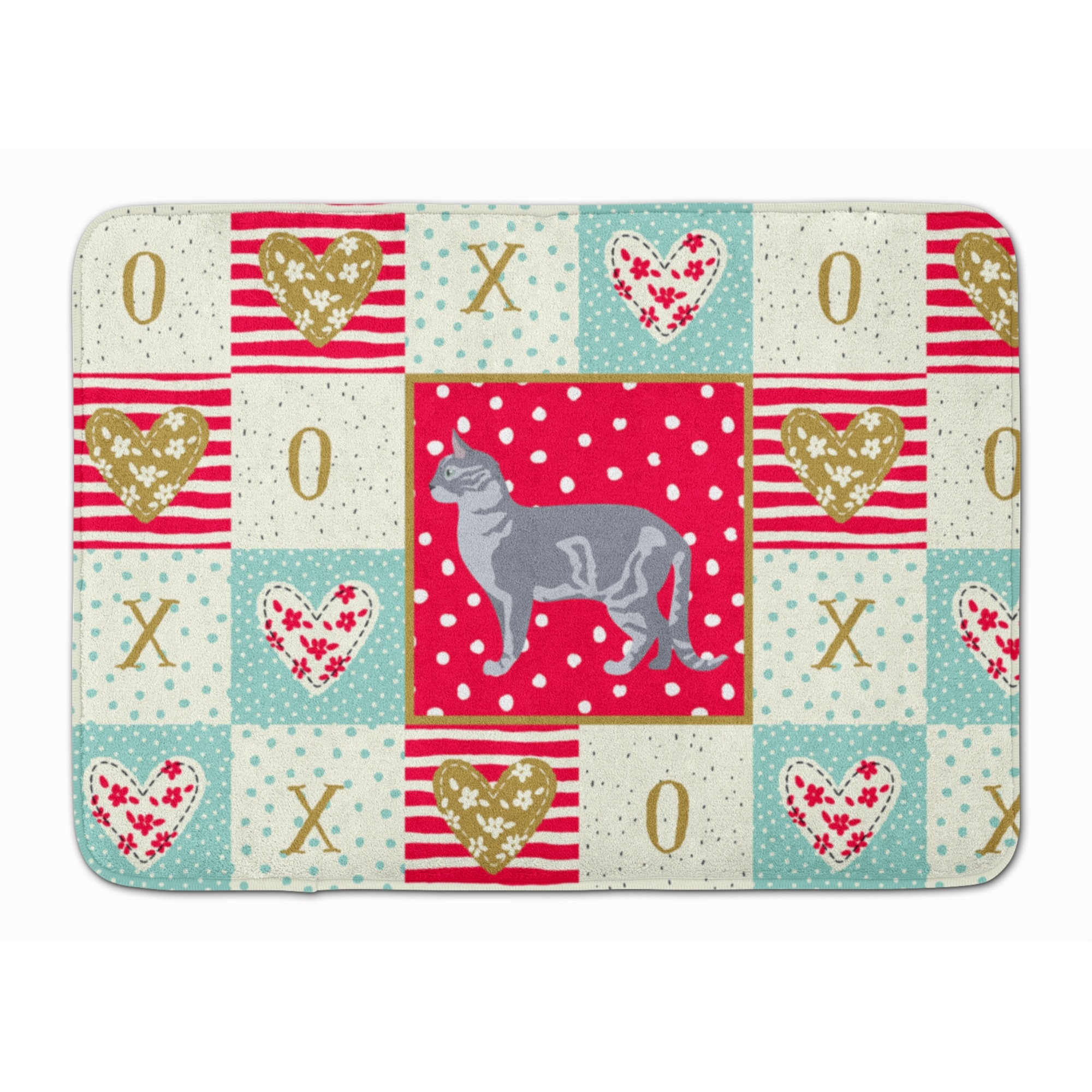 &quotCaroline's Treasures Australian Mist 2 Cat Love Machine Washable Memory Foam Mat doormats, Multicolor"