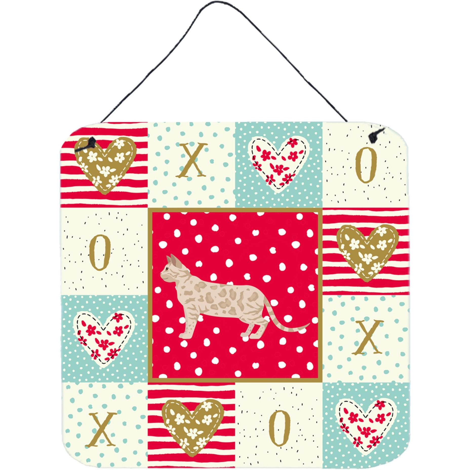 &quotCaroline's Treasures Bengal 1 Cat Love Door Hanging Prints wall-decor, Multicolor"