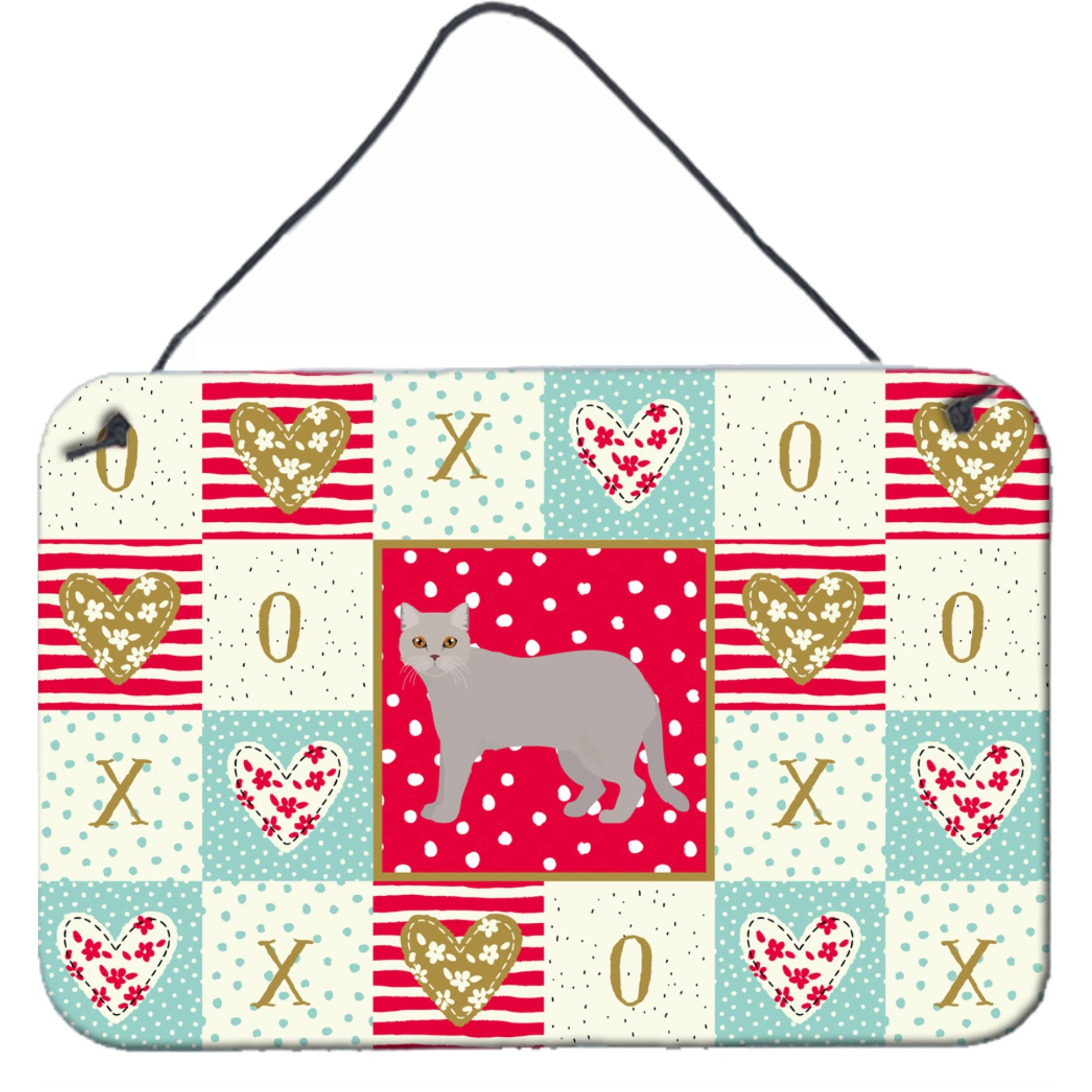 &quotCaroline's Treasures British Semi Longhair Cat Love Door Hanging Prints wall-decor, Multicolor"
