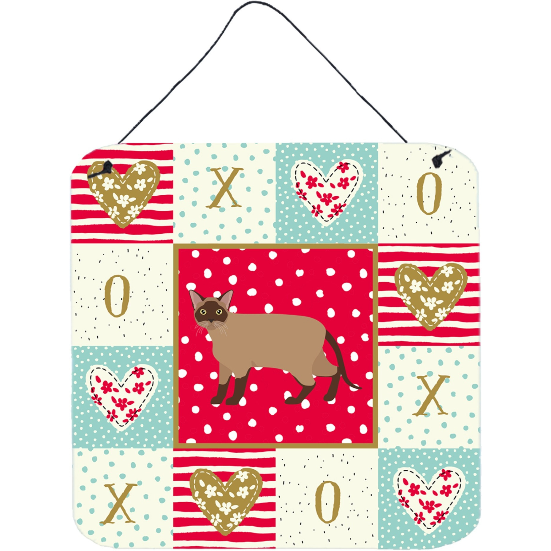 &quotCaroline's Treasures Burmese Cat Love Door Hanging Prints wall-decor, Multicolor"