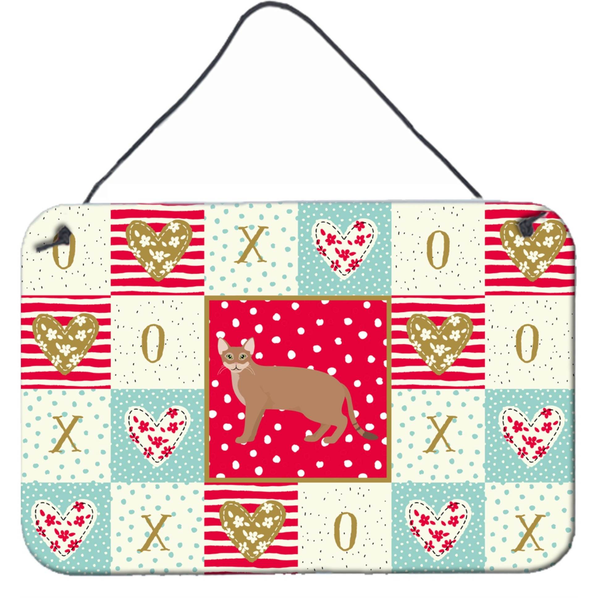 &quotCaroline's Treasures Chausie Cat Love Door Hanging Prints wall-decor, Multicolor"