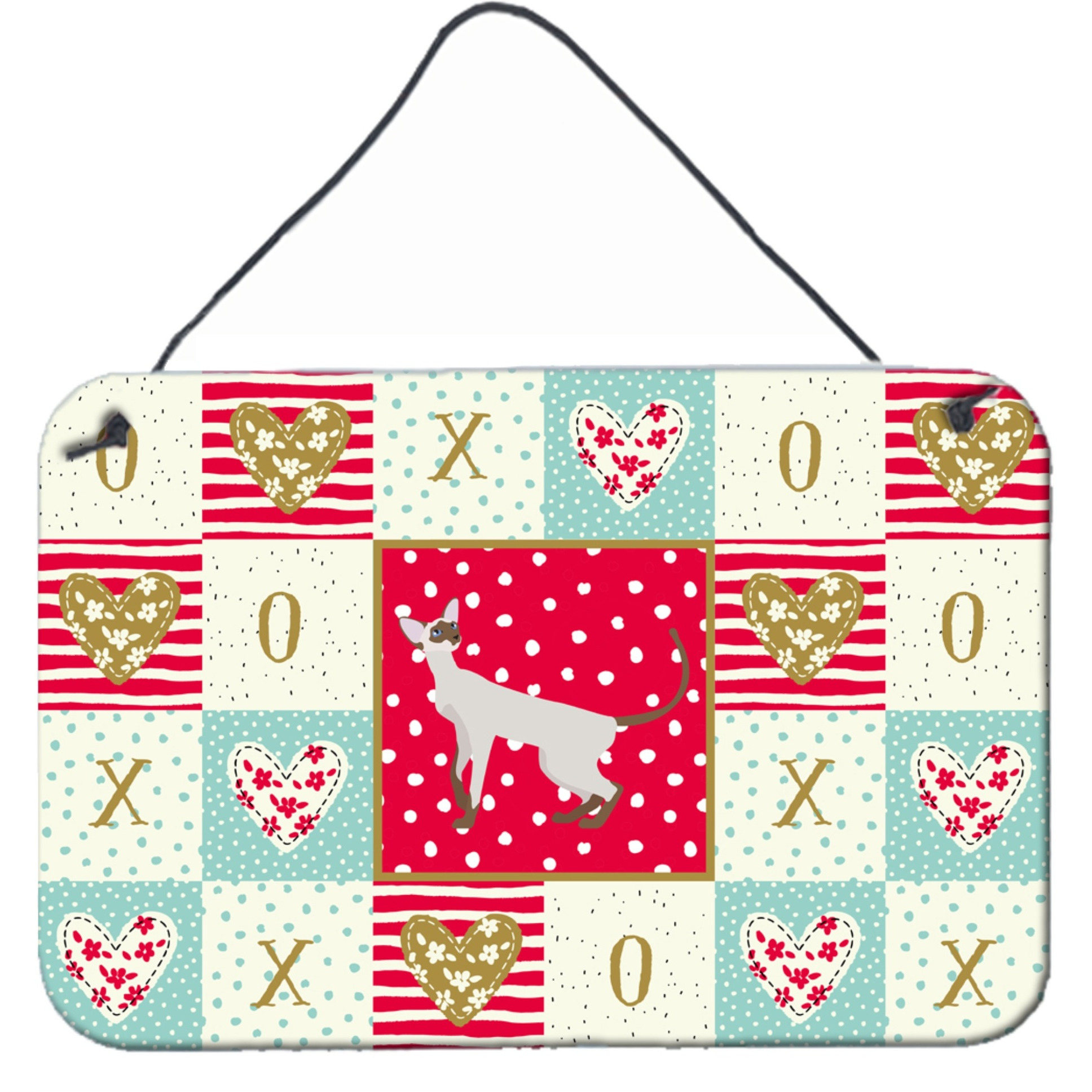 &quotCaroline's Treasures Colorpoint Shorthair Cat Love Door Hanging Prints wall-decor, Multicolor"
