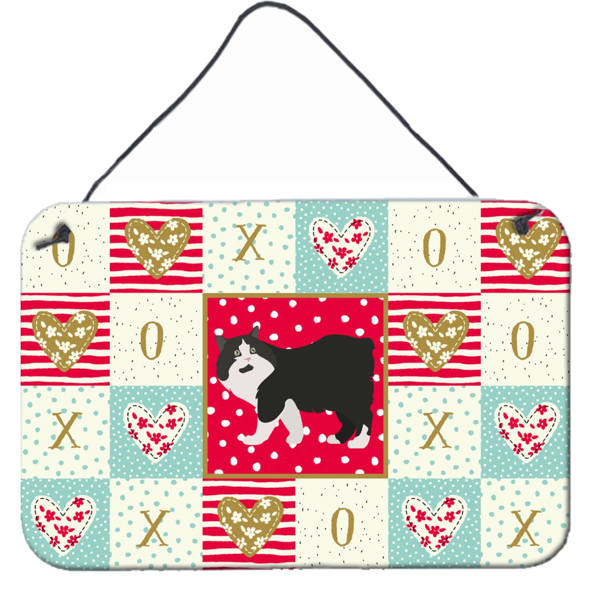 &quotCaroline's Treasures Cymric Cat Love Door Hanging Prints wall-decor, Multicolor"
