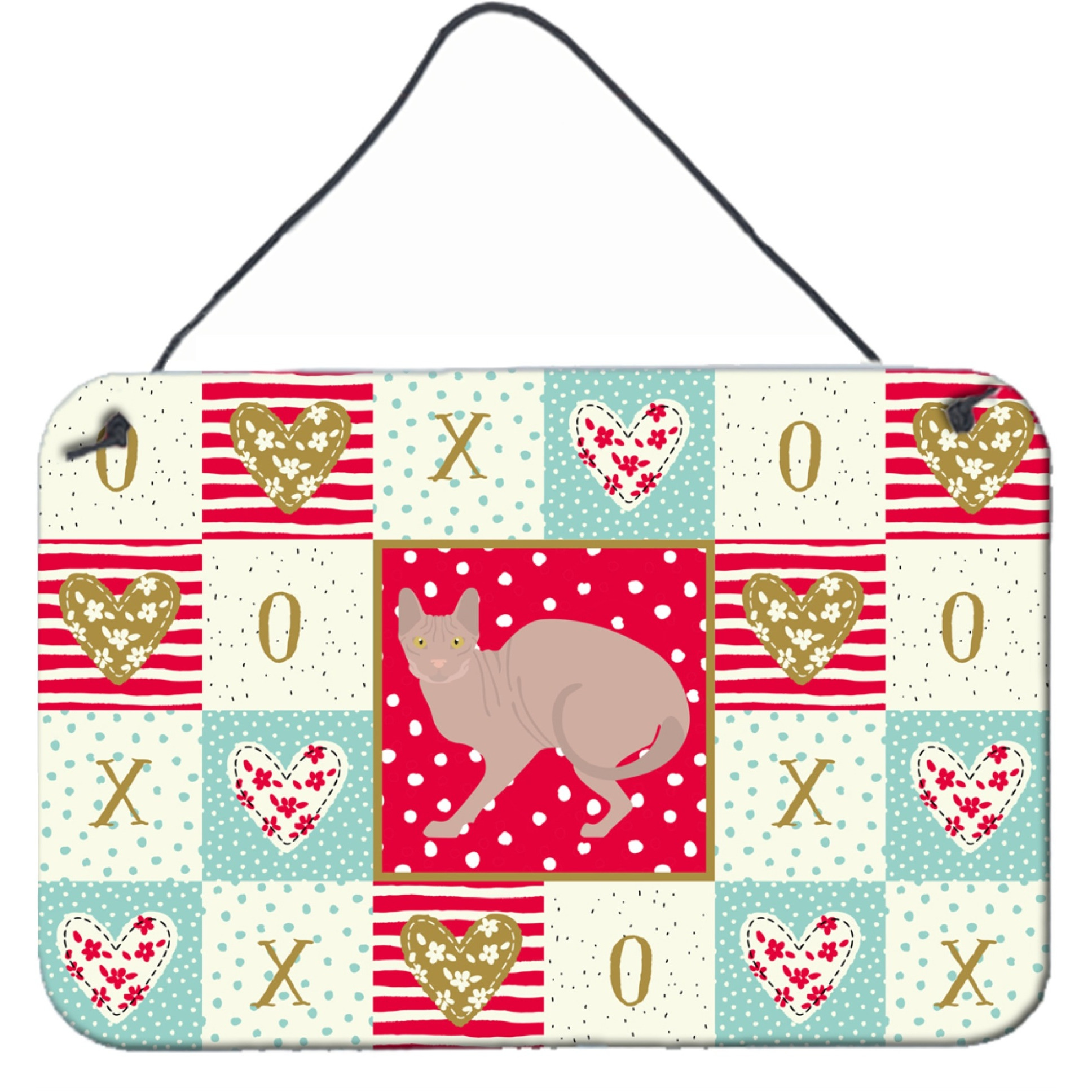 &quotCaroline's Treasures Don Sphynx 3 Cat Love Door Hanging Prints wall-decor, Multicolor"