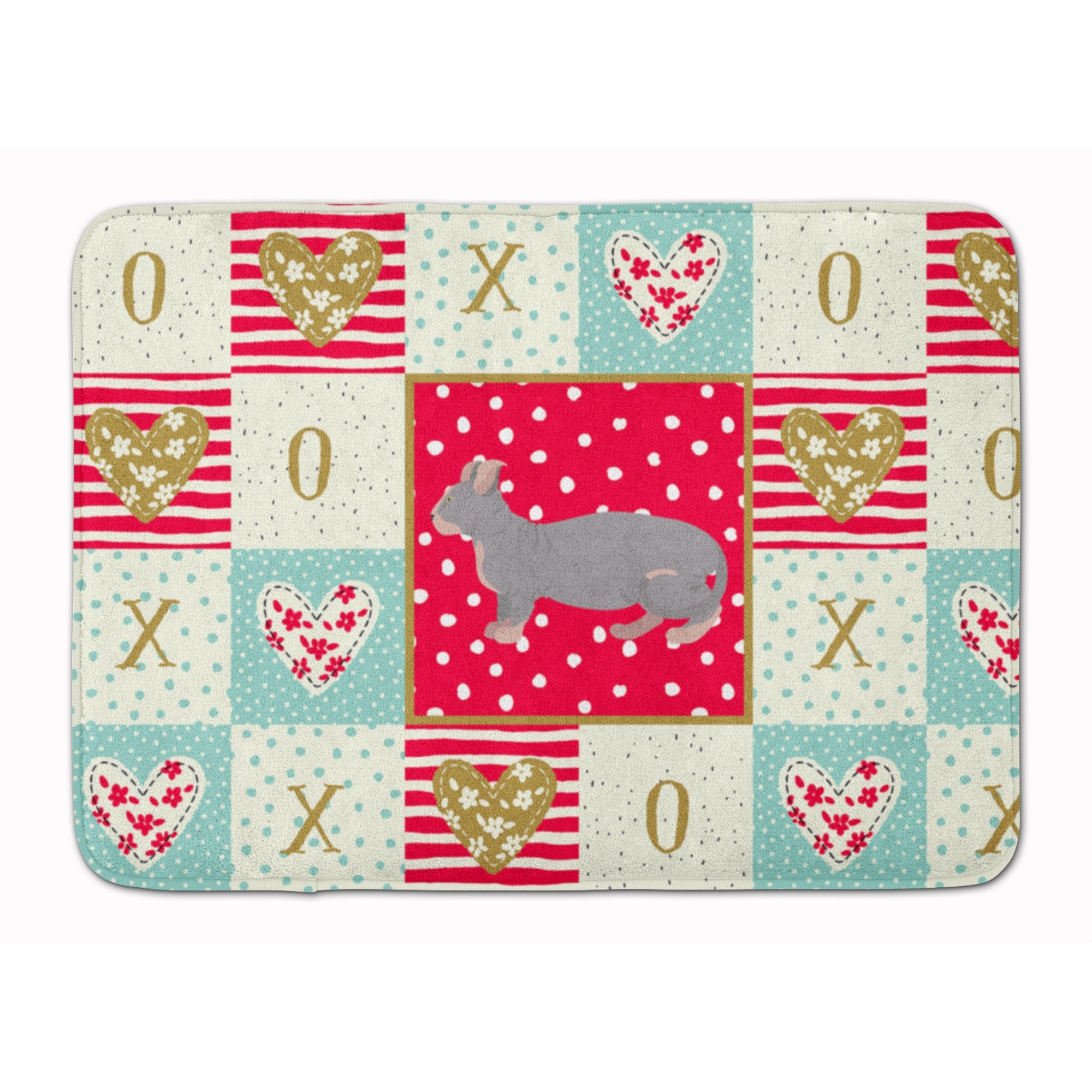 &quotCaroline's Treasures Dwelf 1 Cat Love Machine Washable Memory Foam Mat doormats, Multicolor"