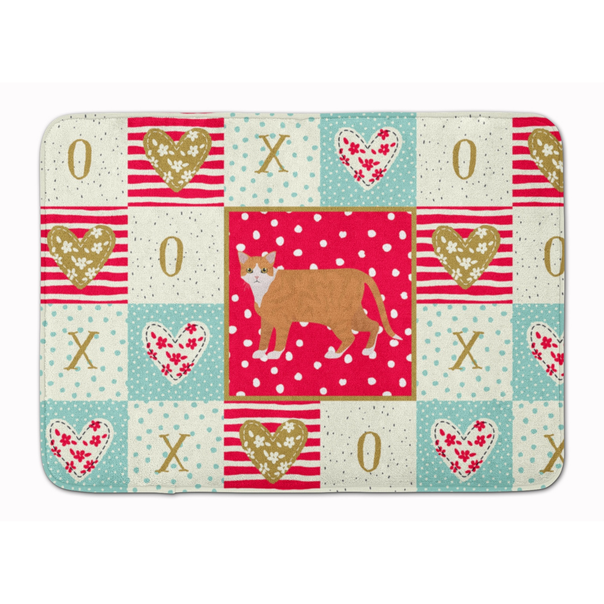 &quotCaroline's Treasures European Shorthair 1 Cat Love Machine Washable Memory Foam Mat doormats, Multicolor"