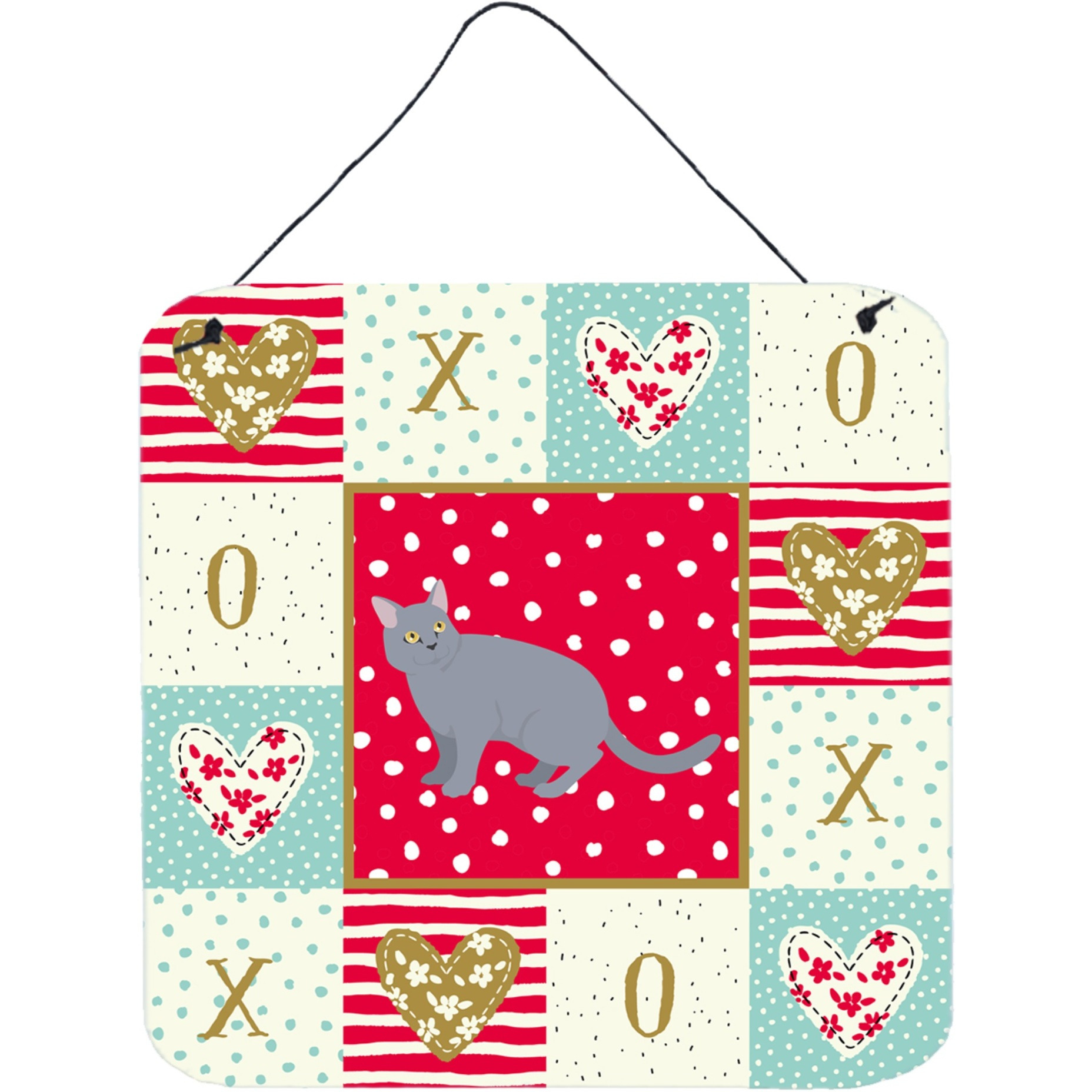&quotCaroline's Treasures European Shorthair 3 Cat Love Door Hanging Prints wall-decor, Multicolor"