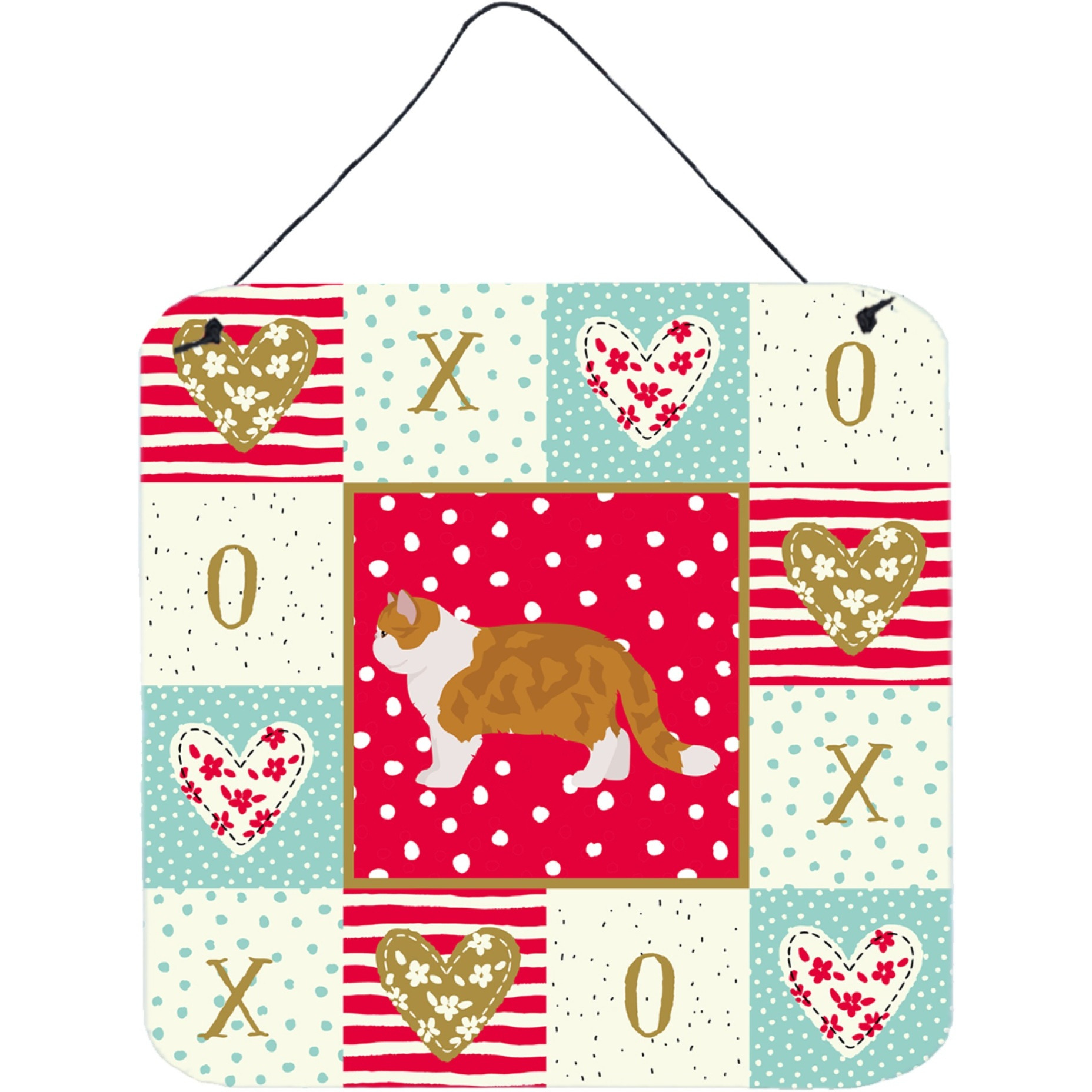 &quotCaroline's Treasures Exotic Shorthair 1 Cat Love Door Hanging Prints wall-decor, Multicolor"