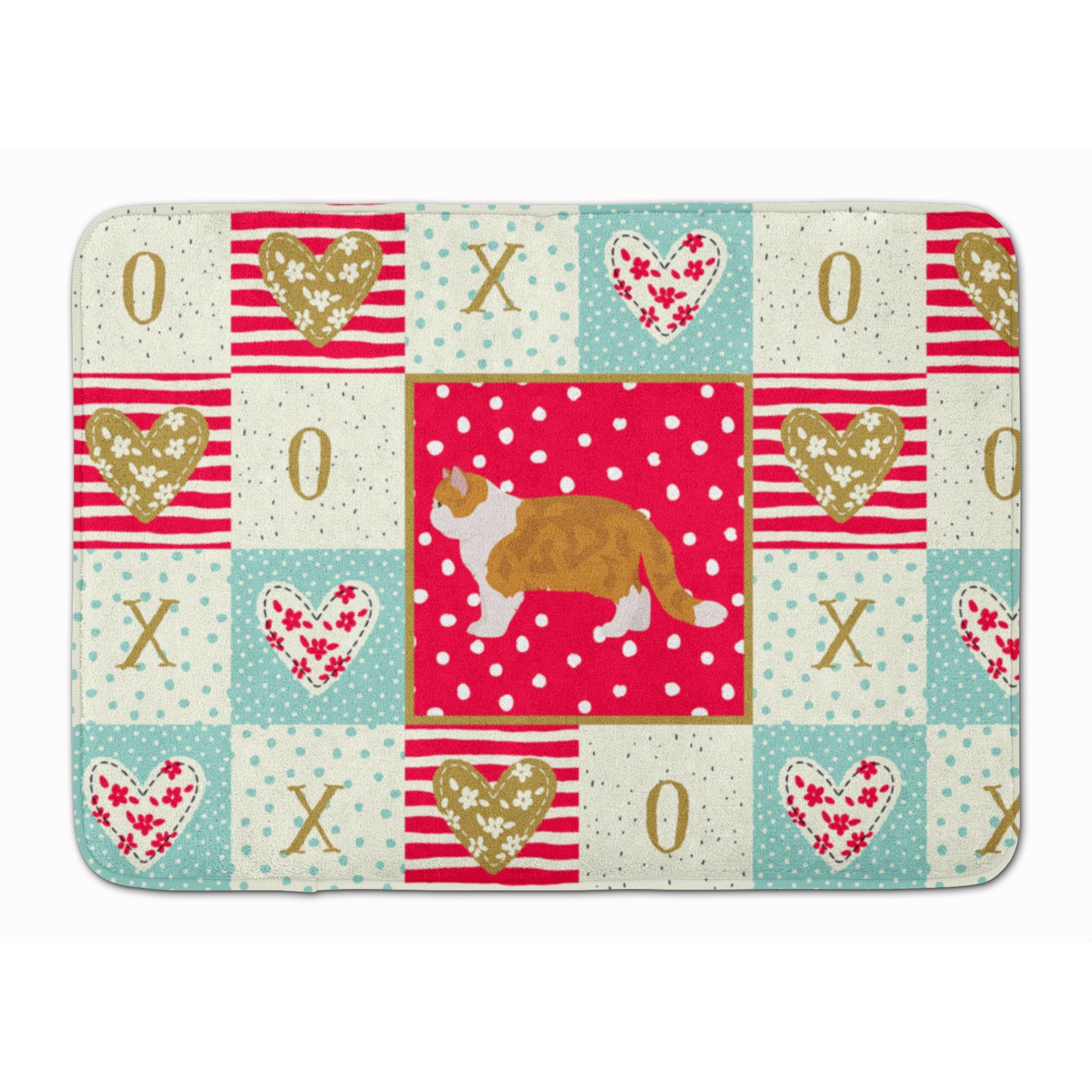 &quotCaroline's Treasures Exotic Shorthair 1 Cat Love Machine Washable Memory Foam Mat doormats, Multicolor"