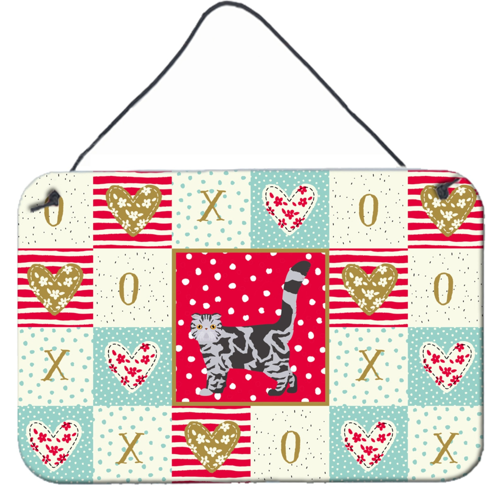 &quotCaroline's Treasures Foldex Exotic Fold 1 Cat Love Door Hanging Prints wall-decor, Multicolor"
