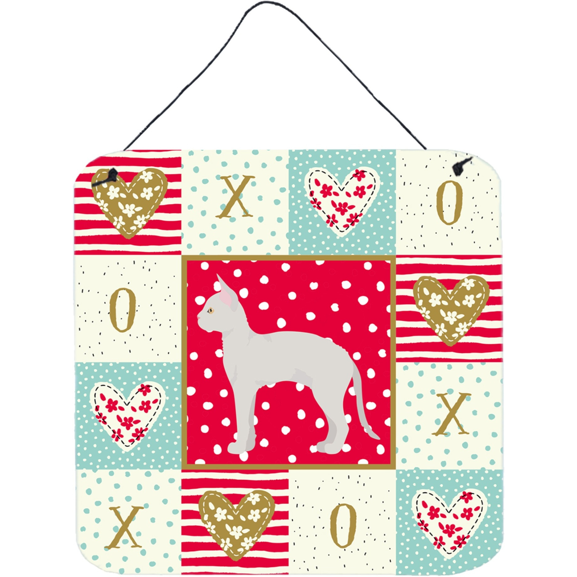 &quotCaroline's Treasures German Rex 3 Cat Love Door Hanging Prints wall-decor, Multicolor"