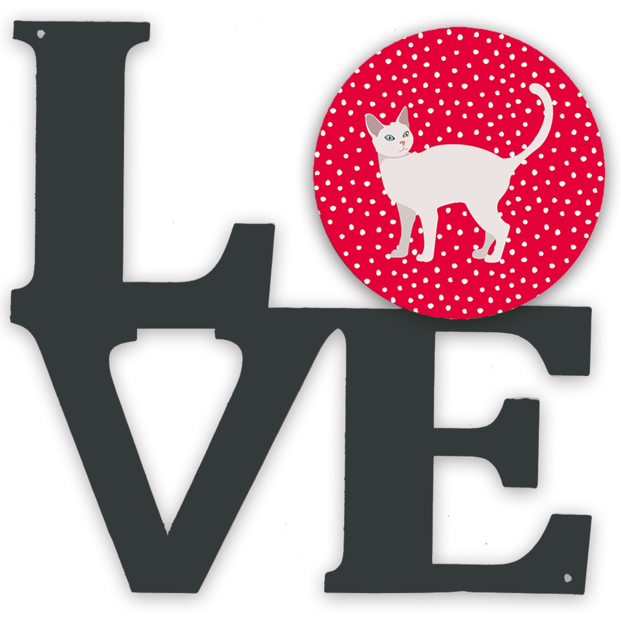 &quotCaroline's Treasures Khao Manee 2 Cat Metal Artwork Love wall-decor, Multicolor"