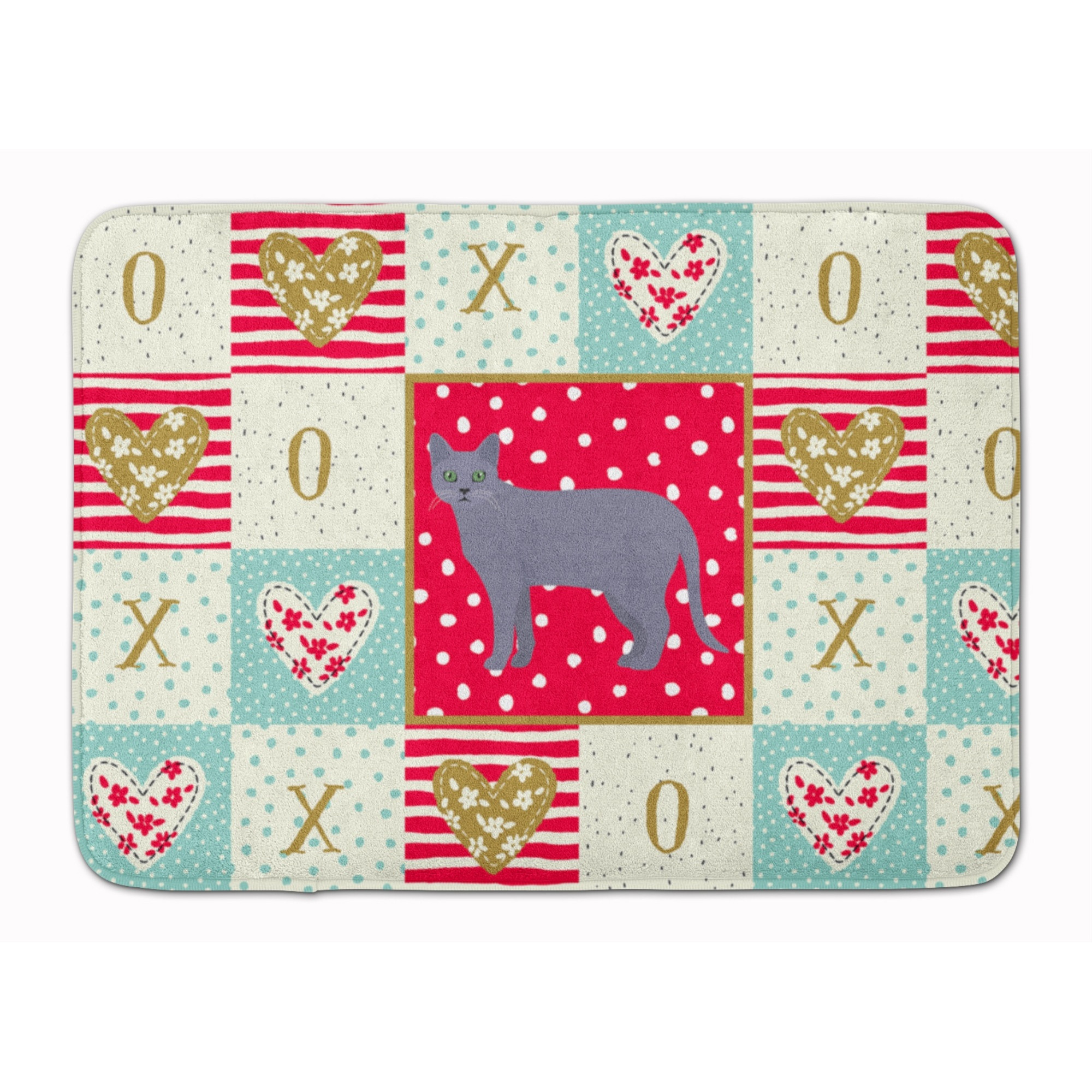&quotCaroline's Treasures Korat 1 Cat Love Machine Washable Memory Foam Mat doormats, Multicolor"