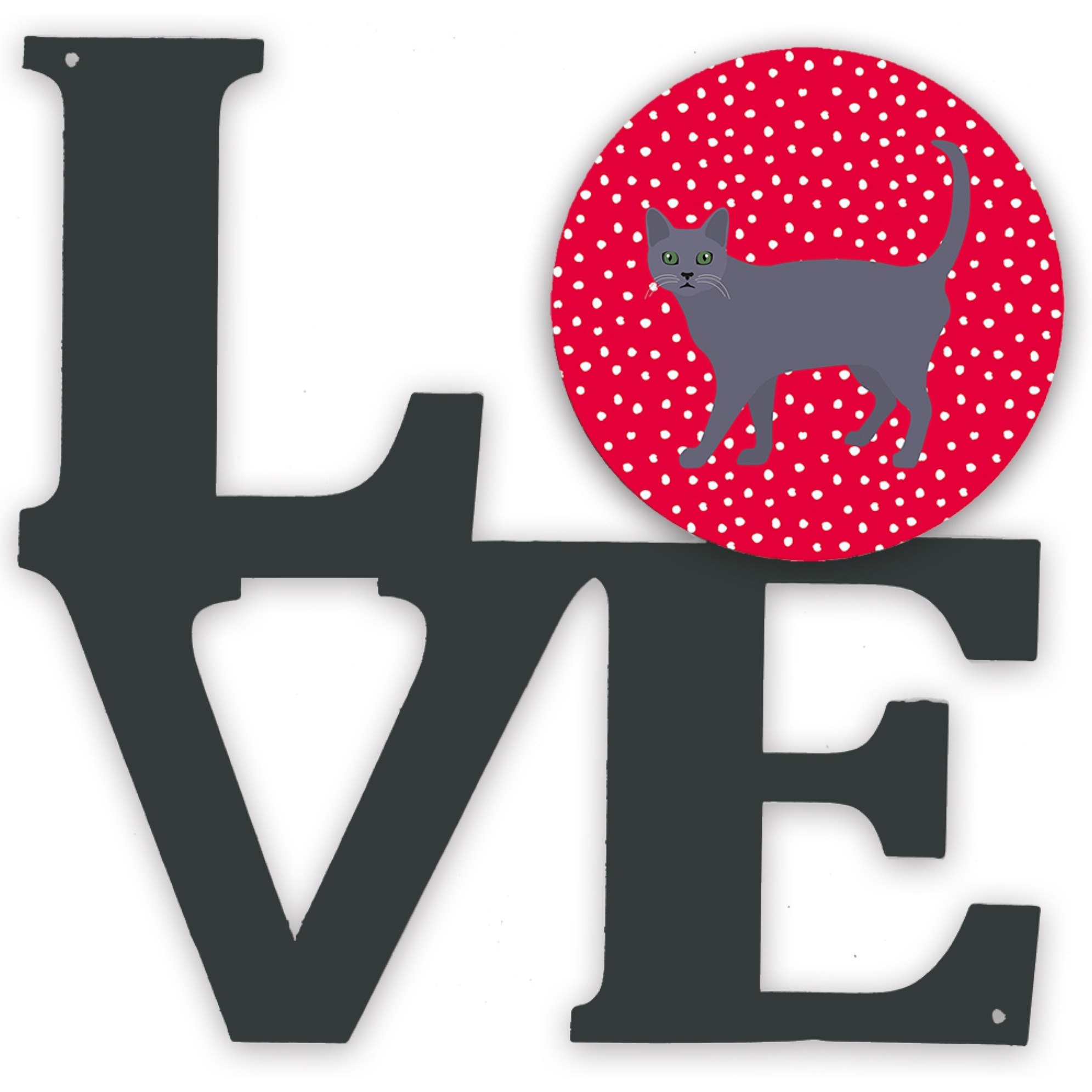 &quotCaroline's Treasures Korat 3 Cat Metal Artwork Love wall-decor, Multicolor"