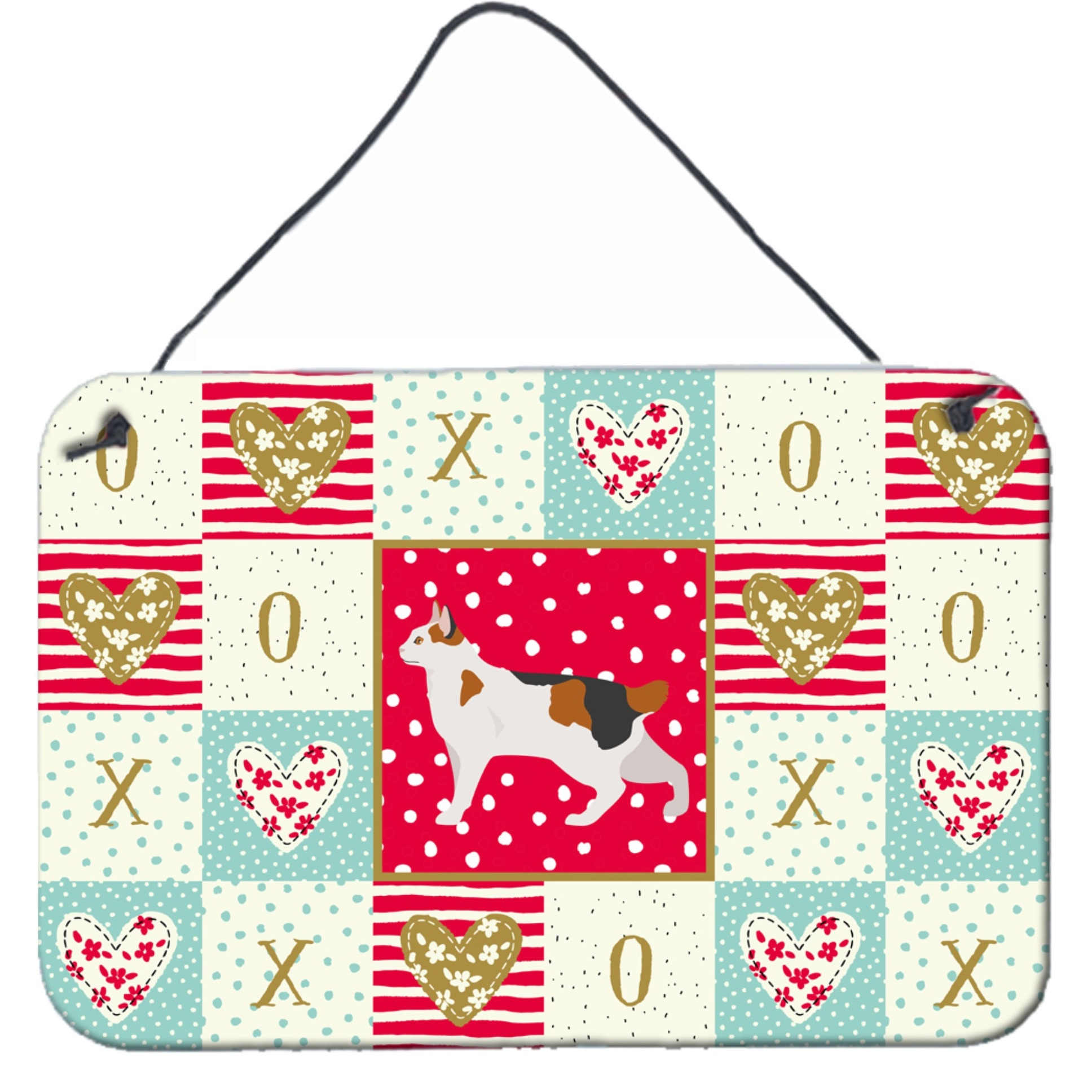 &quotCaroline's Treasures Korean Bobtail Cat Love Door Hanging Prints wall-decor, Multicolor"