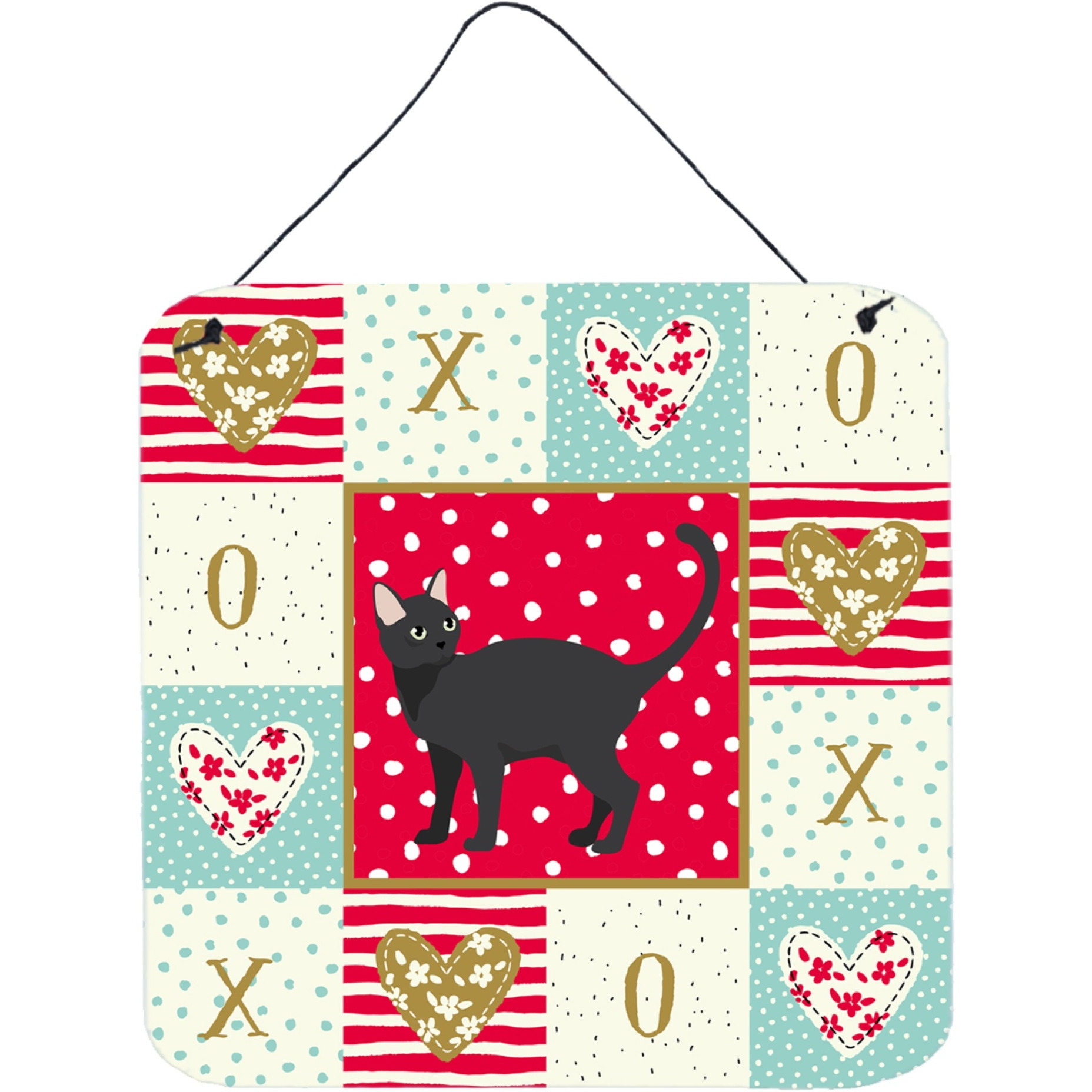 &quotCaroline's Treasures Malayan 2 Cat Love Door Hanging Prints wall-decor, Multicolor"