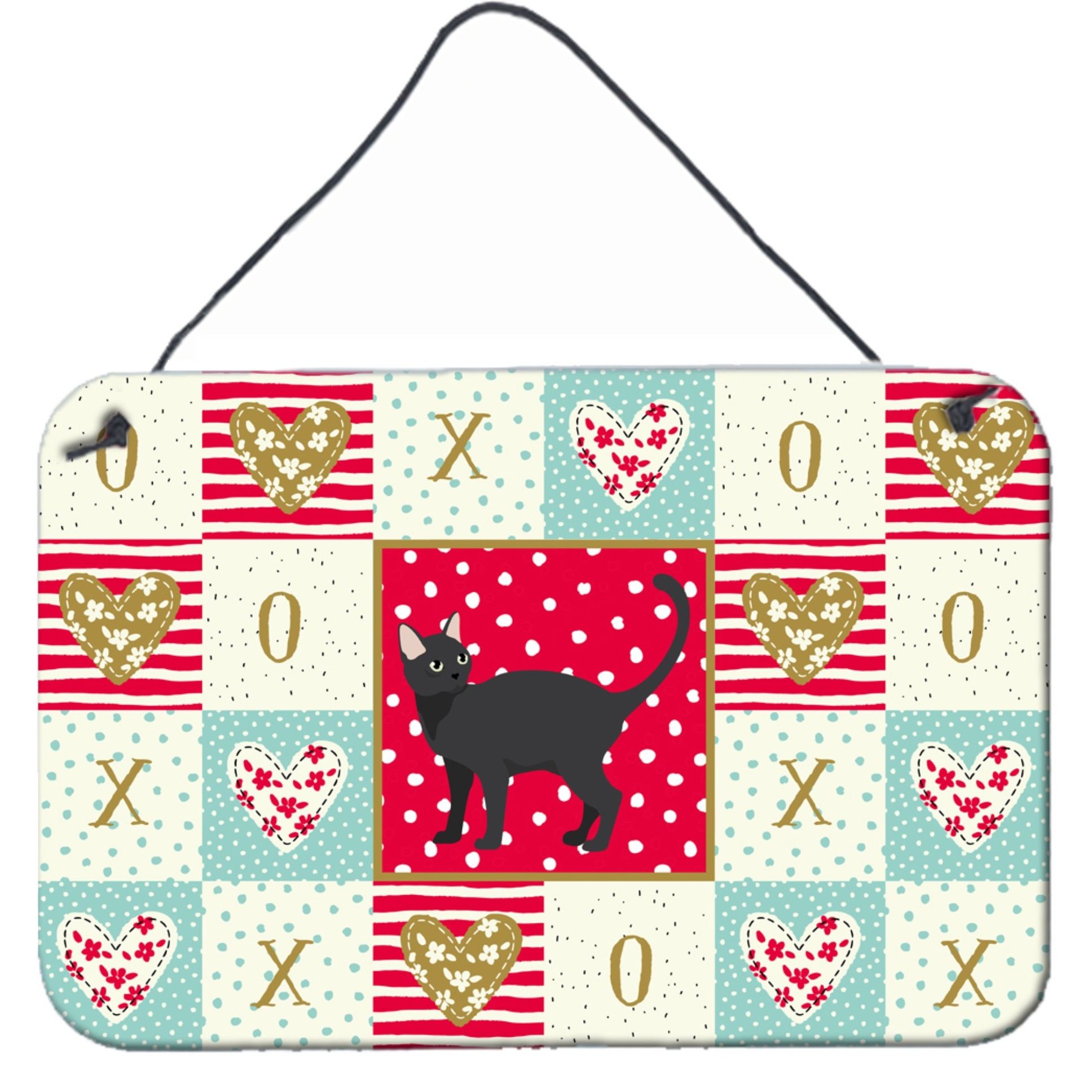 &quotCaroline's Treasures Malayan 2 Cat Love Door Hanging Prints wall-decor, Multicolor"