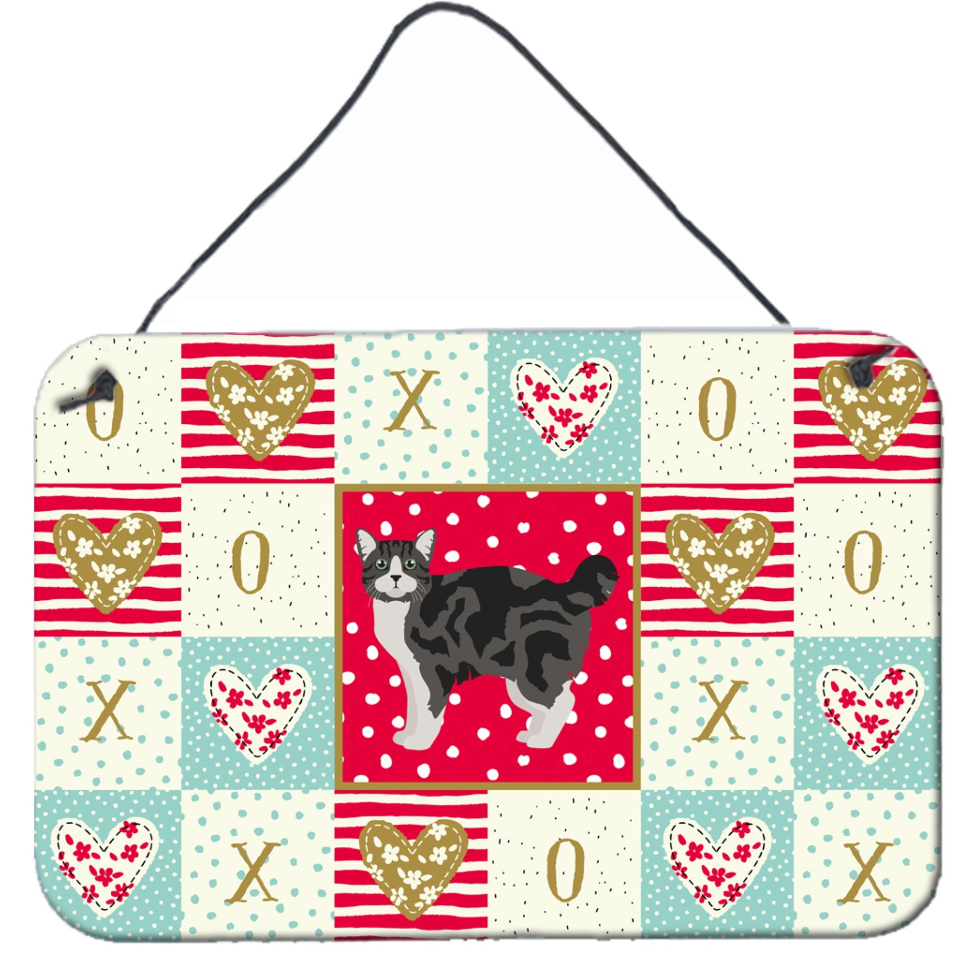 &quotCaroline's Treasures Manx 1 Cat Love Door Hanging Prints wall-decor, Multicolor"