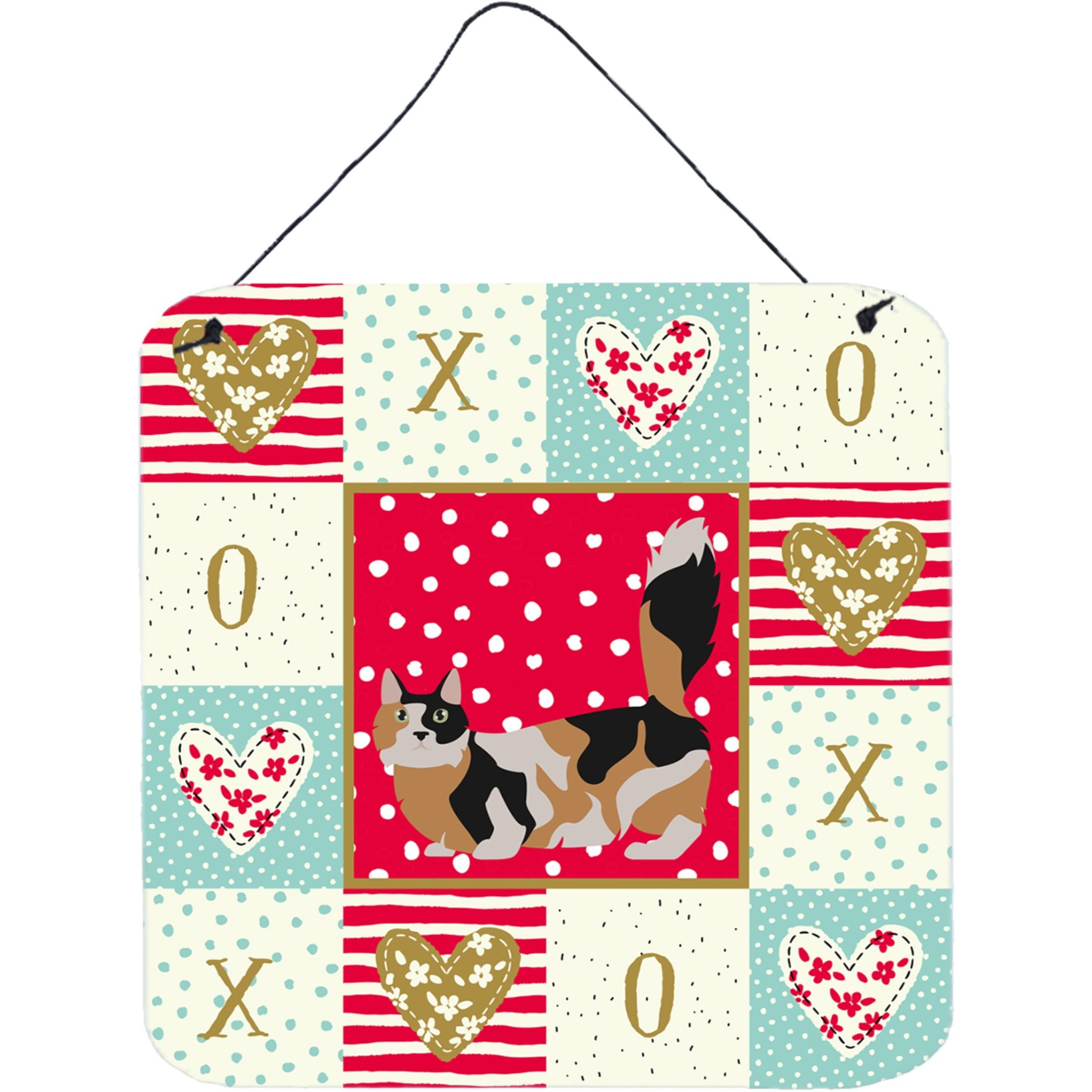 &quotCaroline's Treasures Munchkin 3 Cat Love Door Hanging Prints wall-decor, Multicolor"