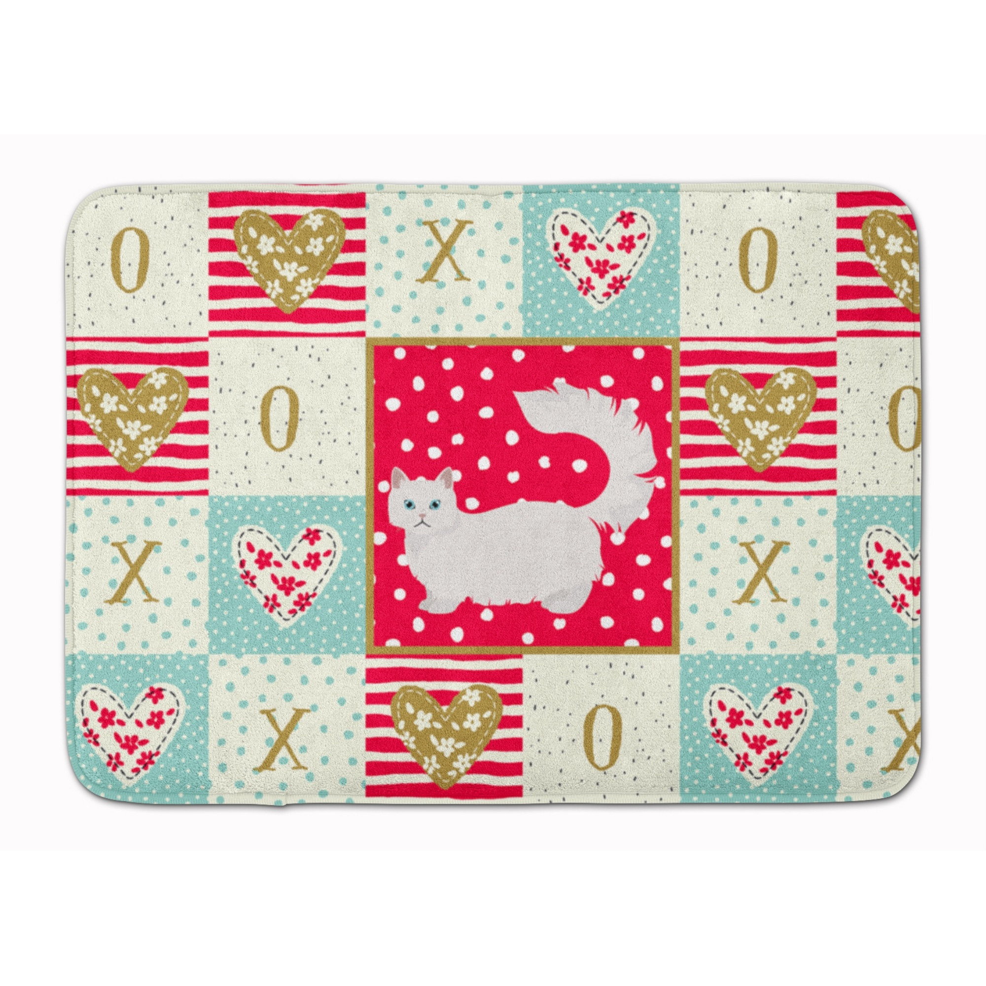 &quotCaroline's Treasures Napoleon 1 Cat Love Machine Washable Memory Foam Mat doormats, Multicolor"