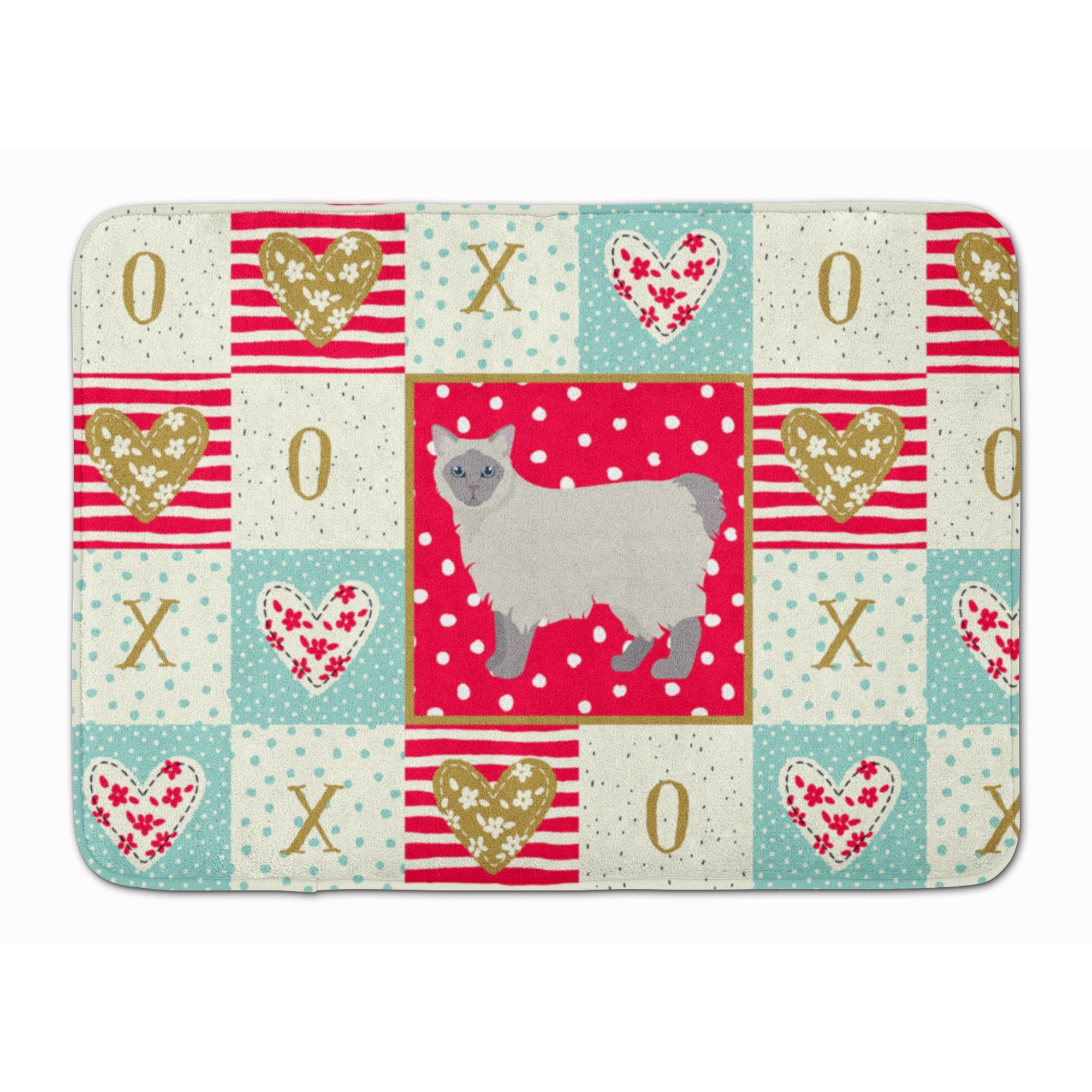 &quotCaroline's Treasures Owyhee Bob 1 Cat Love Machine Washable Memory Foam Mat doormats, Multicolor"