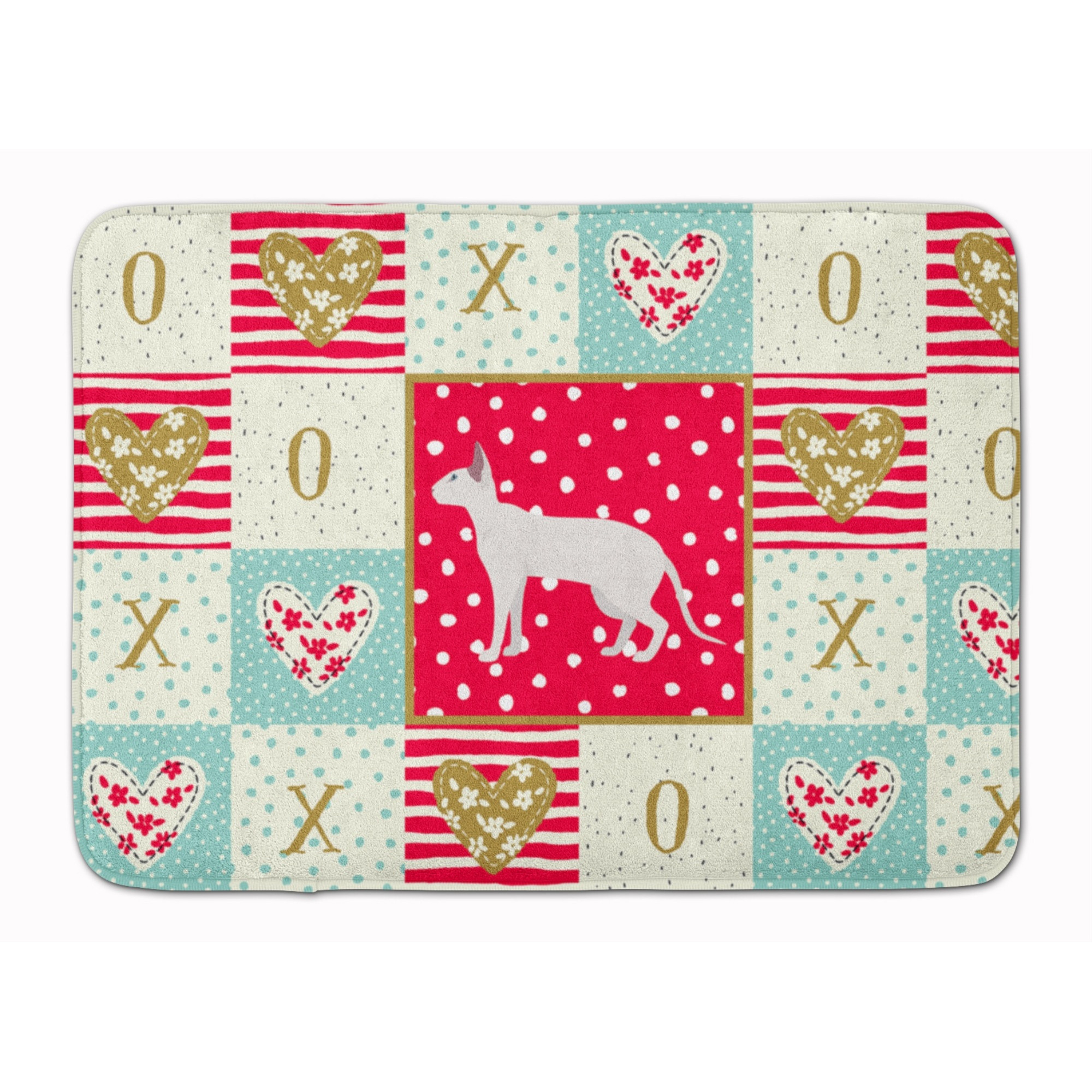 &quotCaroline's Treasures Peterbald 1 Cat Love Machine Washable Memory Foam Mat doormats, Multicolor"