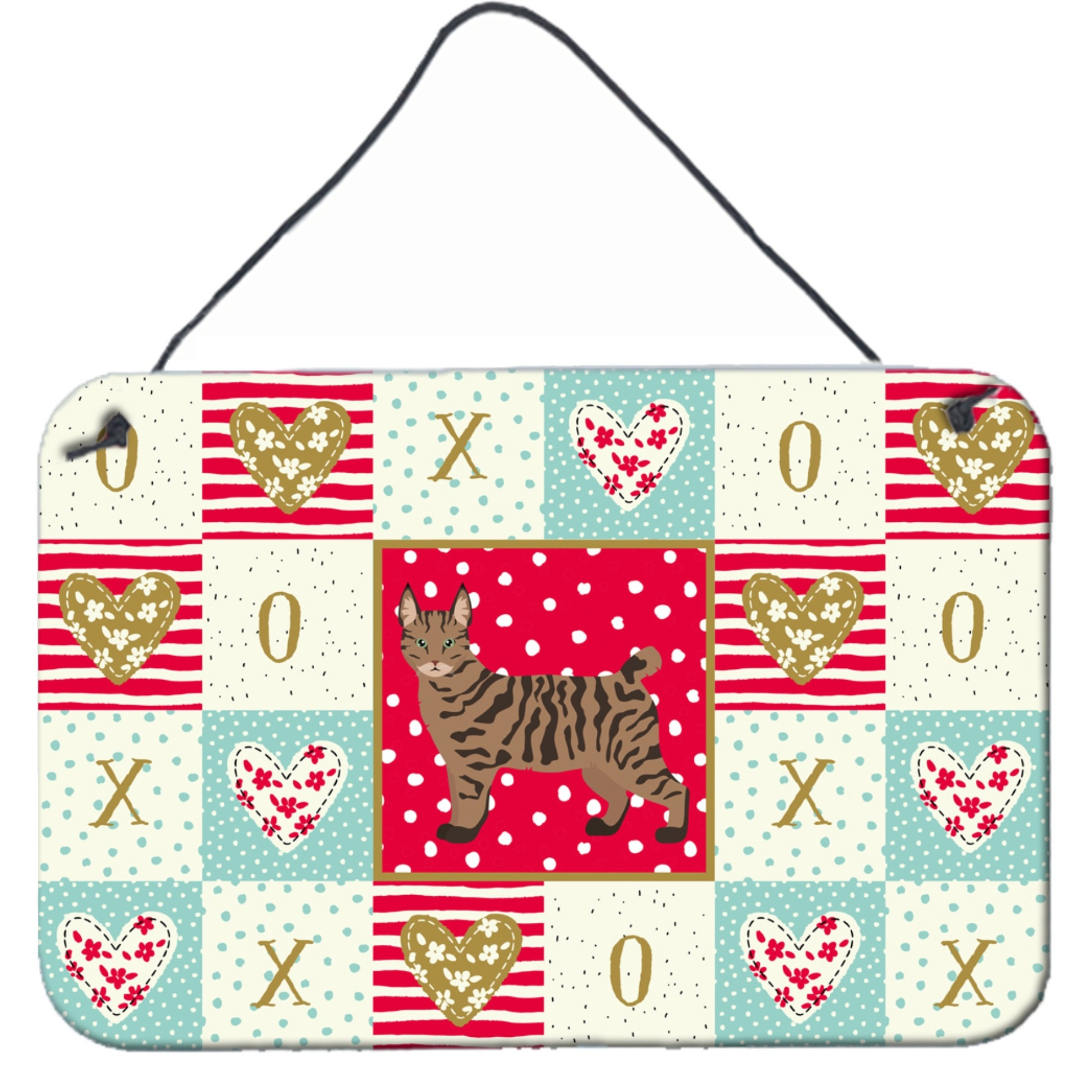 &quotCaroline's Treasures Pixie Bob 1 Cat Love Door Hanging Prints wall-decor, Multicolor"