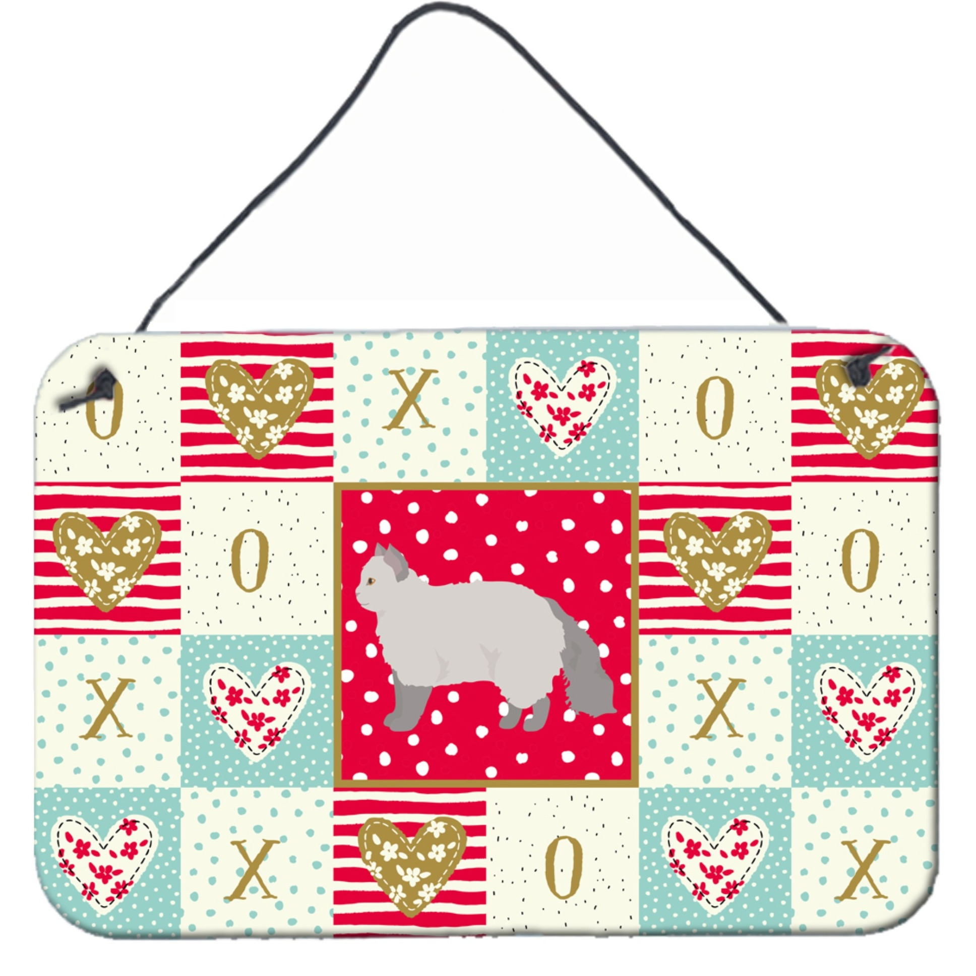 &quotCaroline's Treasures Selkirk Rex 2 Cat Love Door Hanging Prints wall-decor, Multicolor"