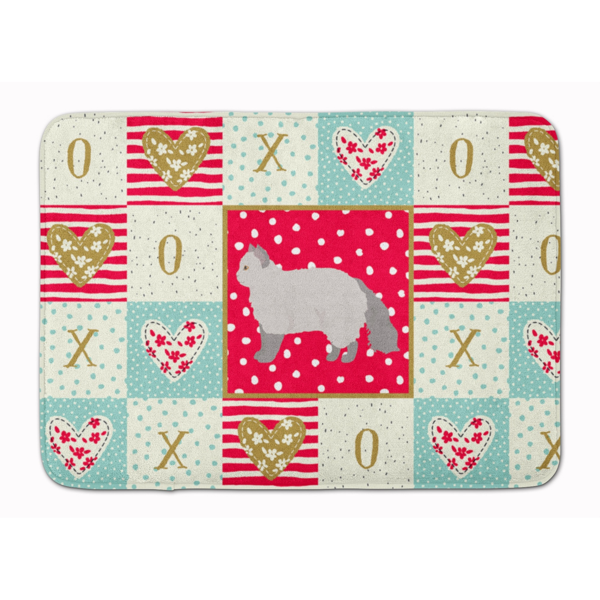 &quotCaroline's Treasures Selkirk Rex 2 Cat Love Machine Washable Memory Foam Mat doormats, Multicolor"