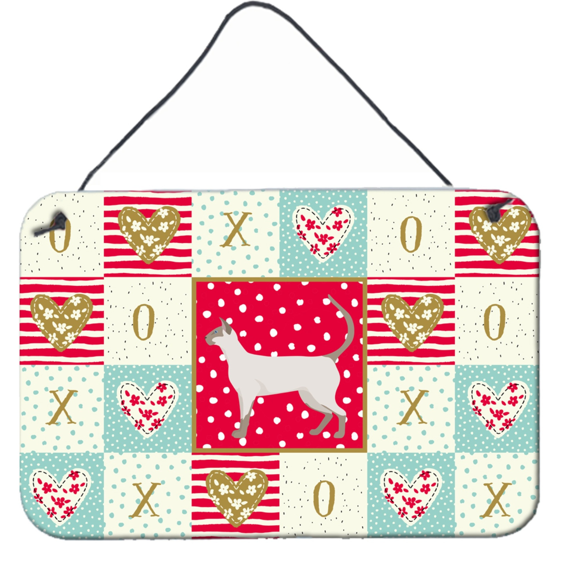 &quotCaroline's Treasures Siamese Modern 1 Cat Love Door Hanging Prints wall-decor, Multicolor"