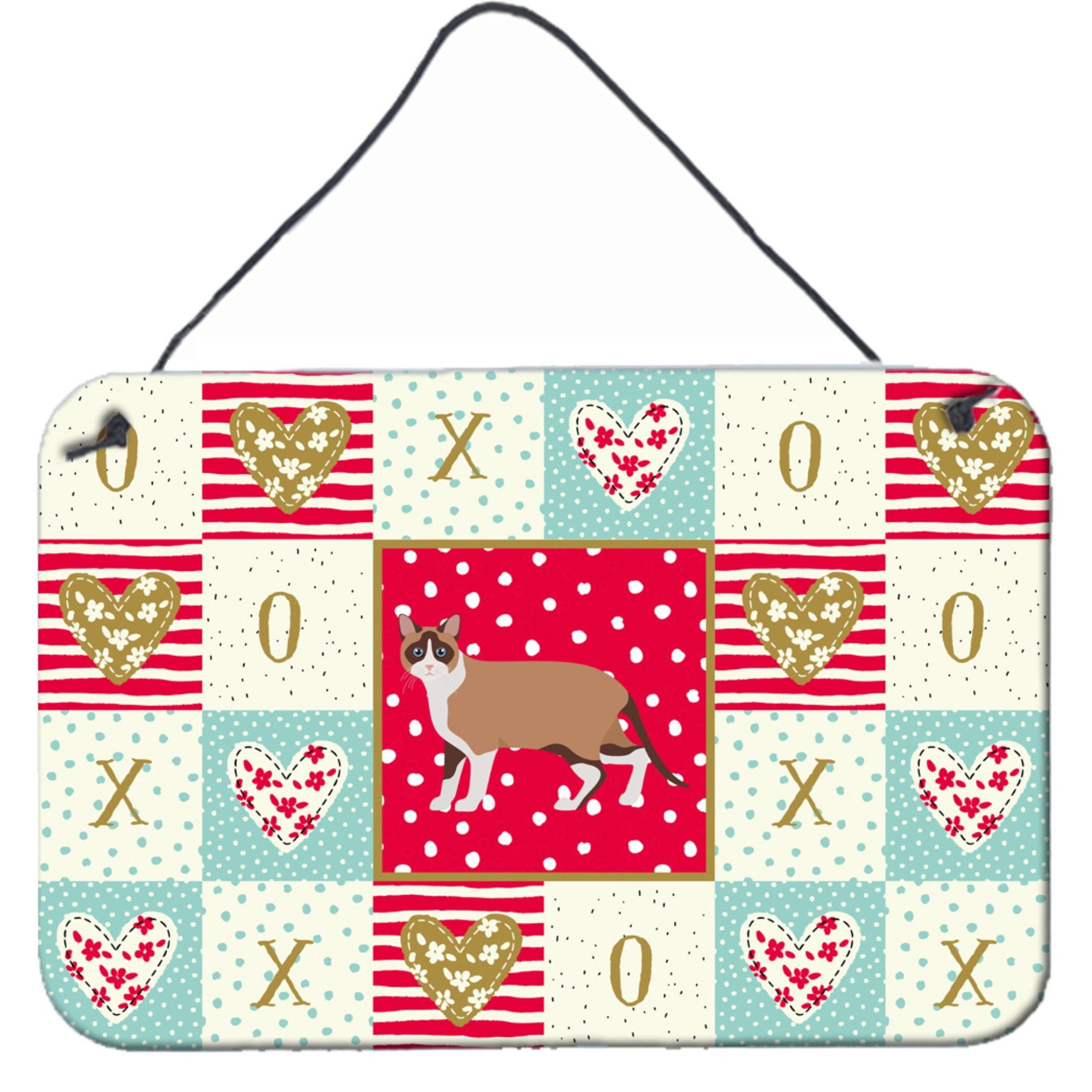 &quotCaroline's Treasures Snowshoe Cat Love Door Hanging Prints wall-decor, Multicolor"