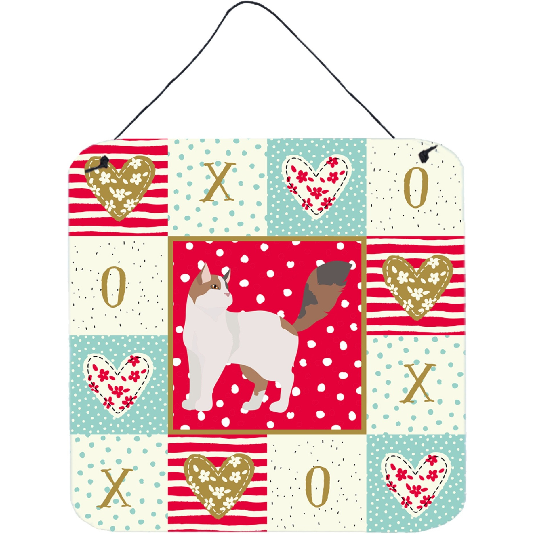 &quotCaroline's Treasures Turkish Van Cat Love Door Hanging Prints wall-decor, Multicolor"