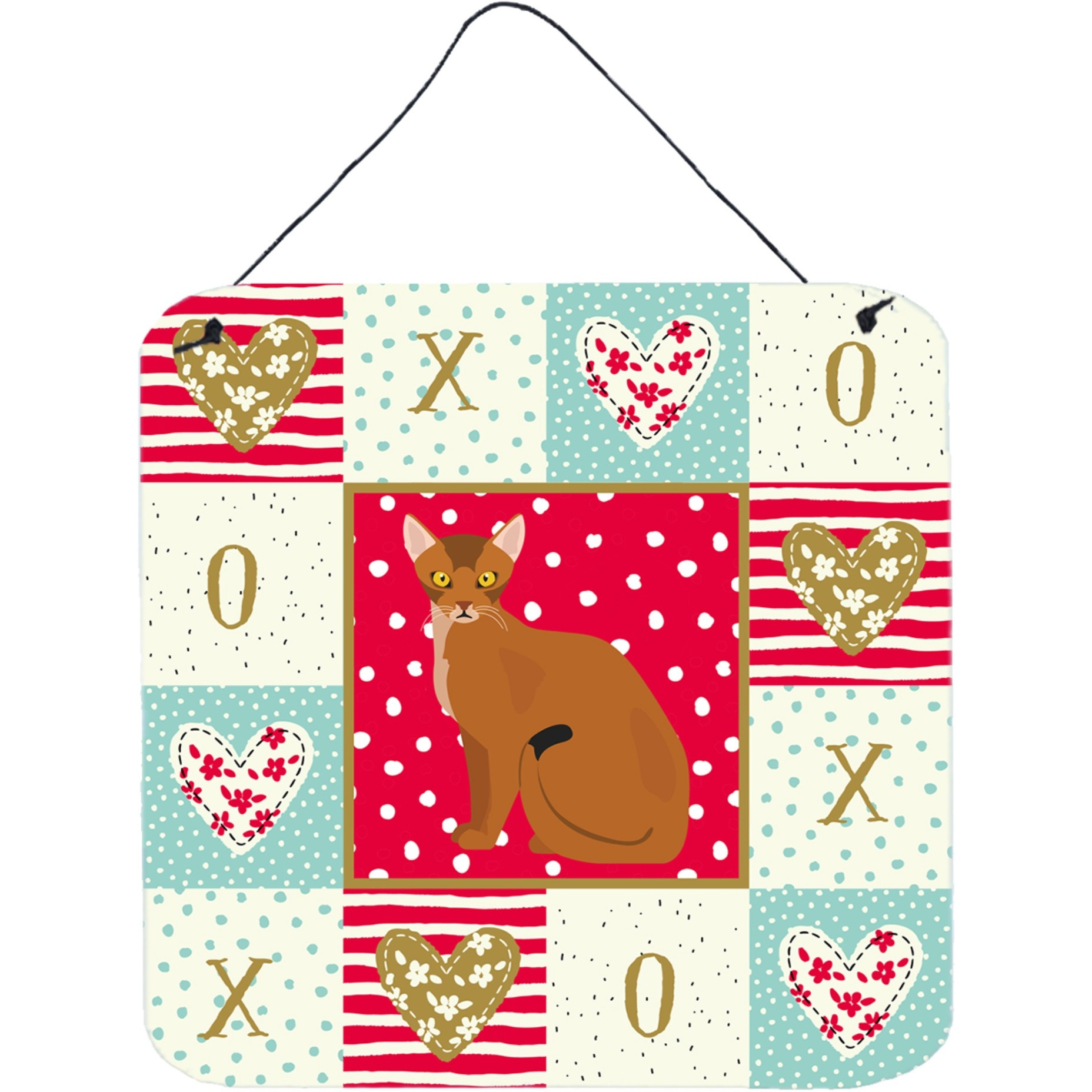&quotCaroline's Treasures Abyssinian Cat Love Door Hanging Prints wall-decor, Multicolor"